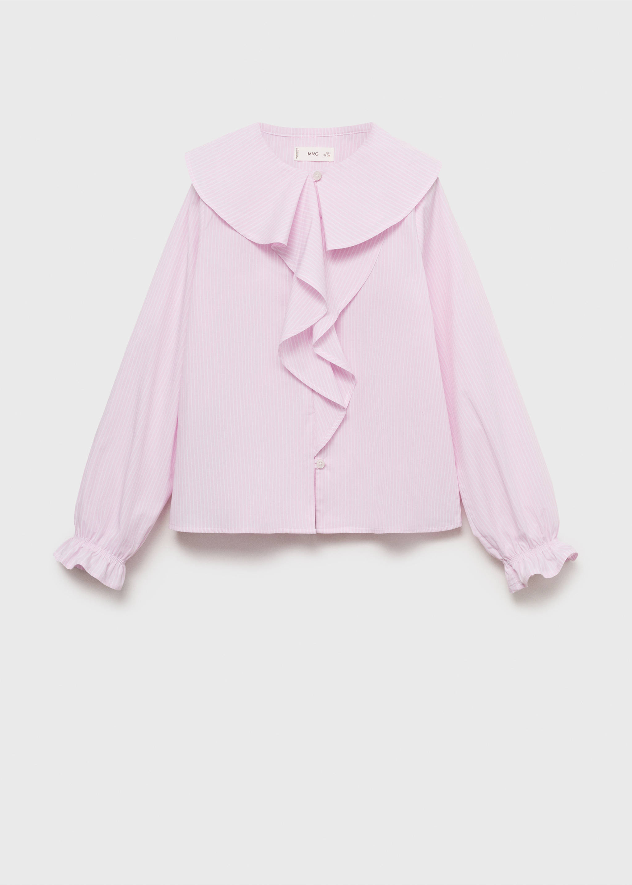 Shirt with ruffle detail - Article without model, Pink. Ref: 17021516-00.