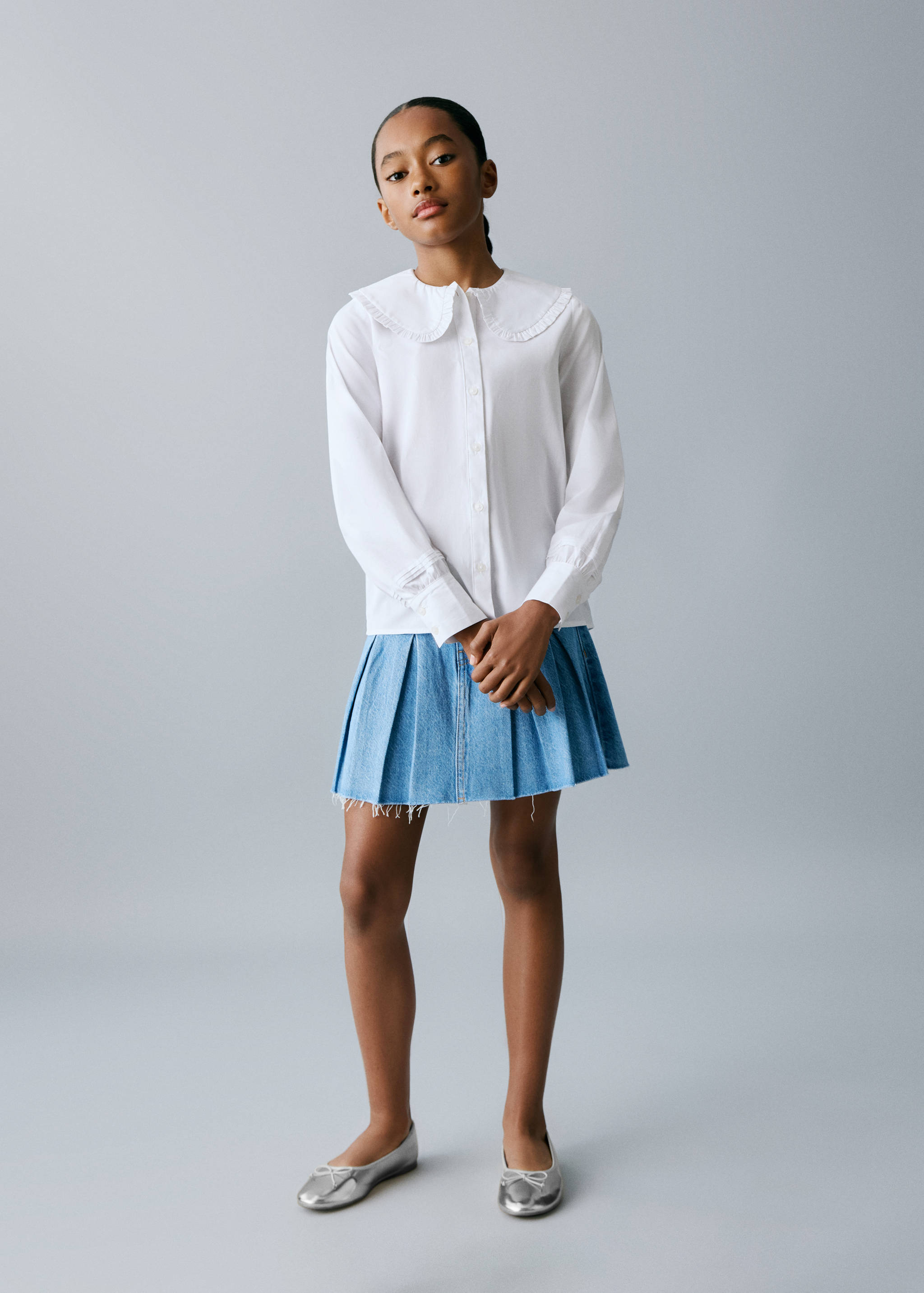 Double baby-collar shirt - General plane