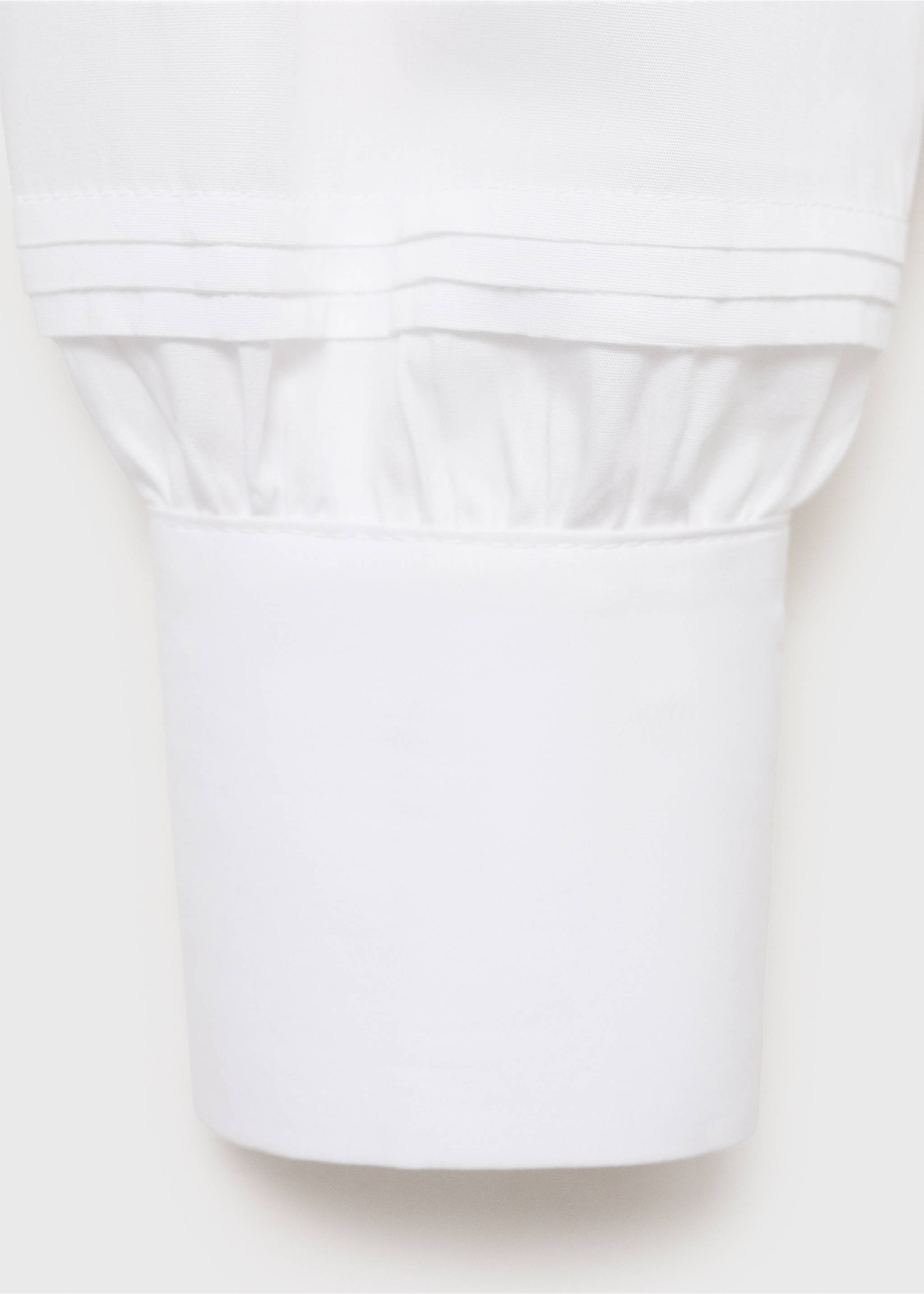 Double baby-collar shirt - Details of the article 8, White. Ref: 17021517-00.