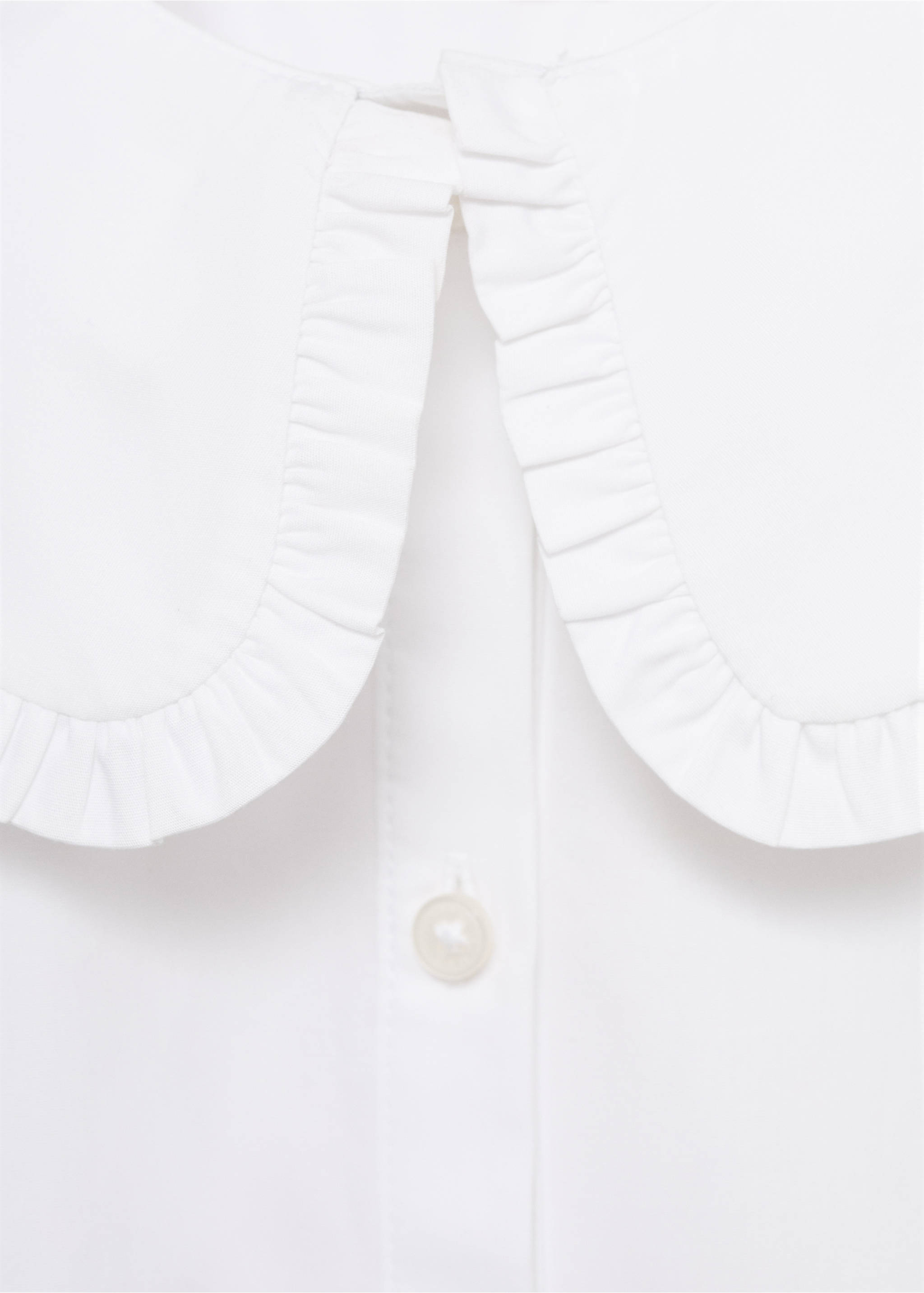 Double baby-collar shirt - Details of the article 0, White. Ref: 17021517-00.