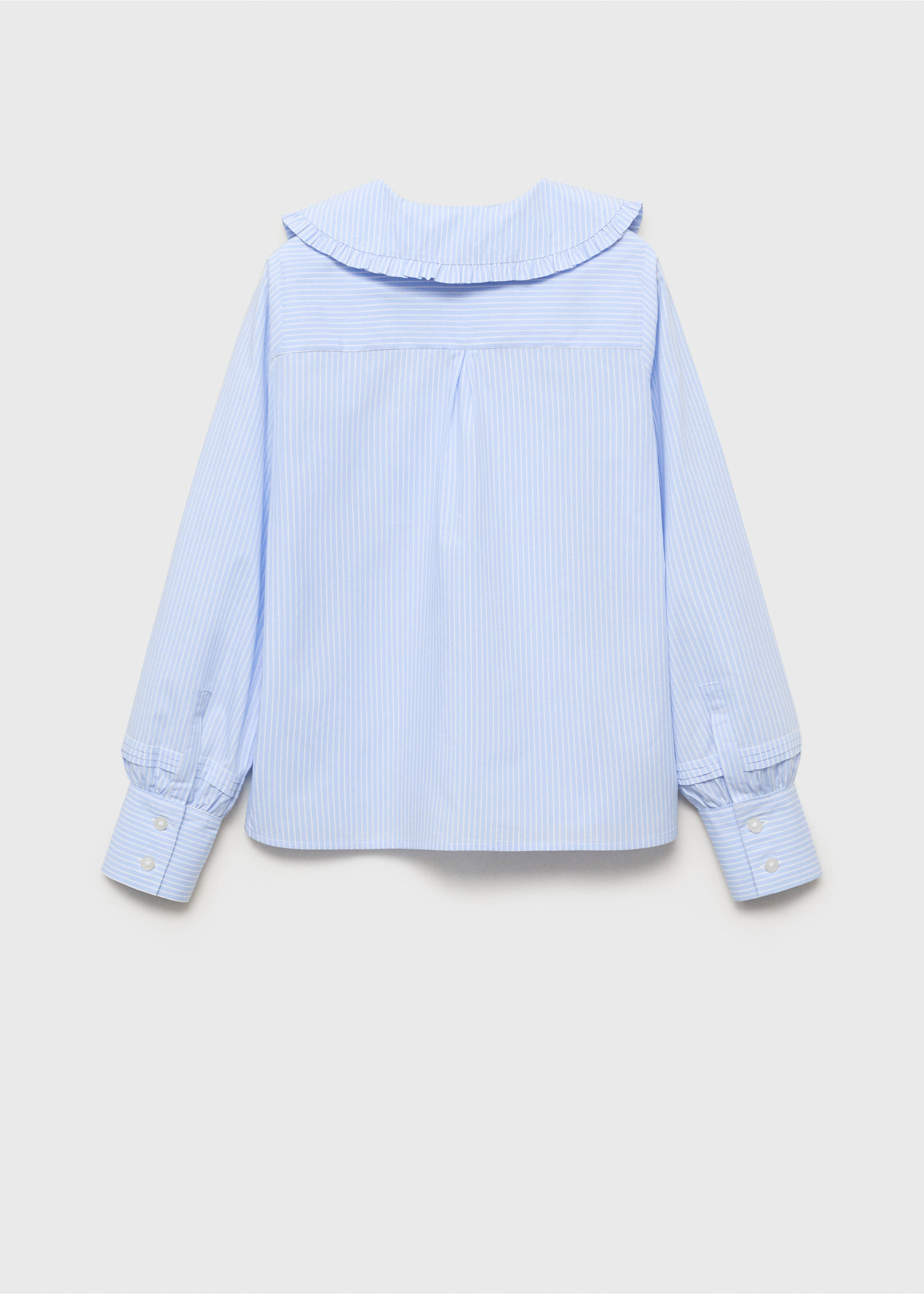 Double baby-collar shirt - Reverse of the article, Blue. Ref: 17021517-00.