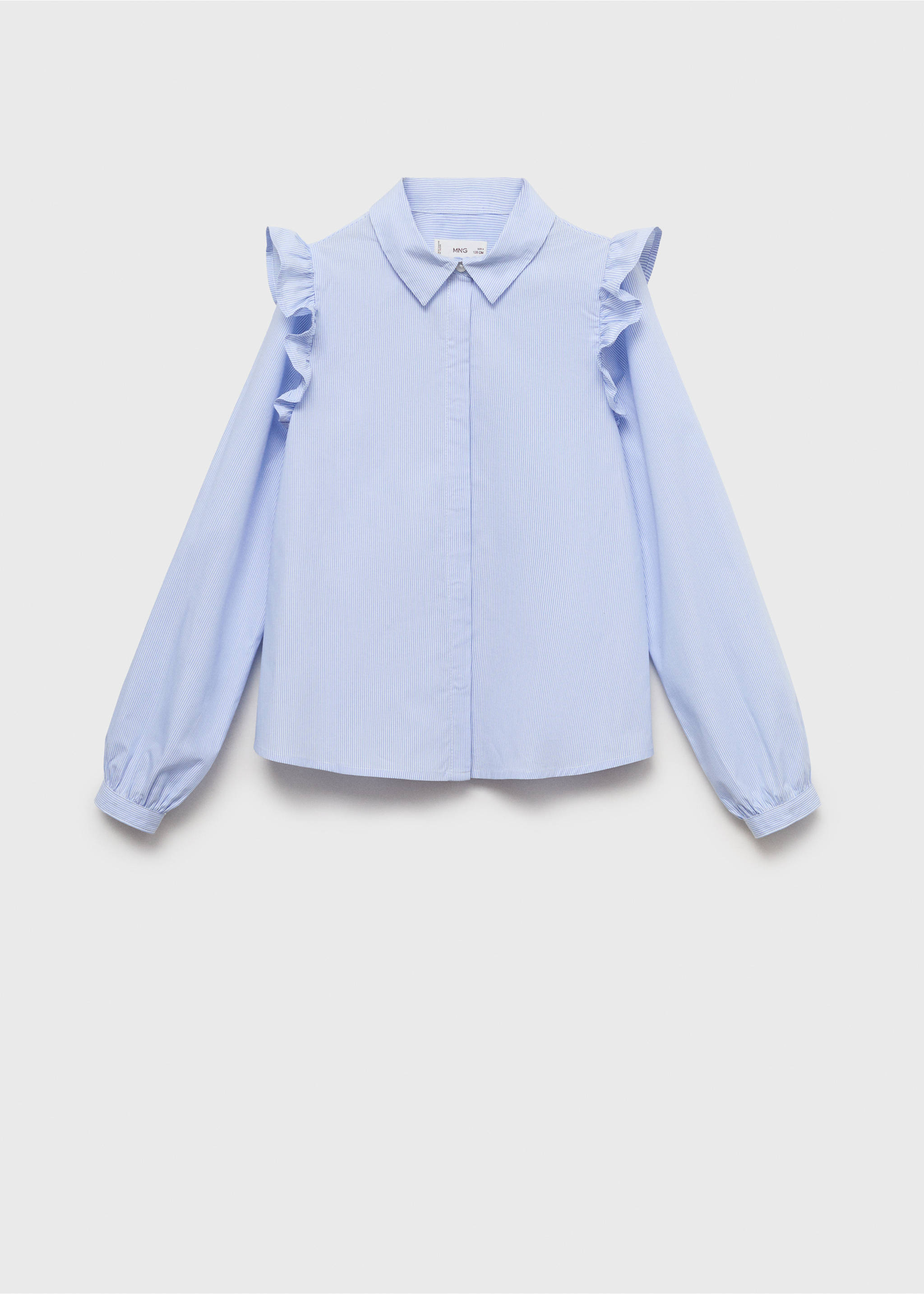 Hemd mit Volantdetails - Artikel ohne Model, Blau. Ref: 17021518-00.