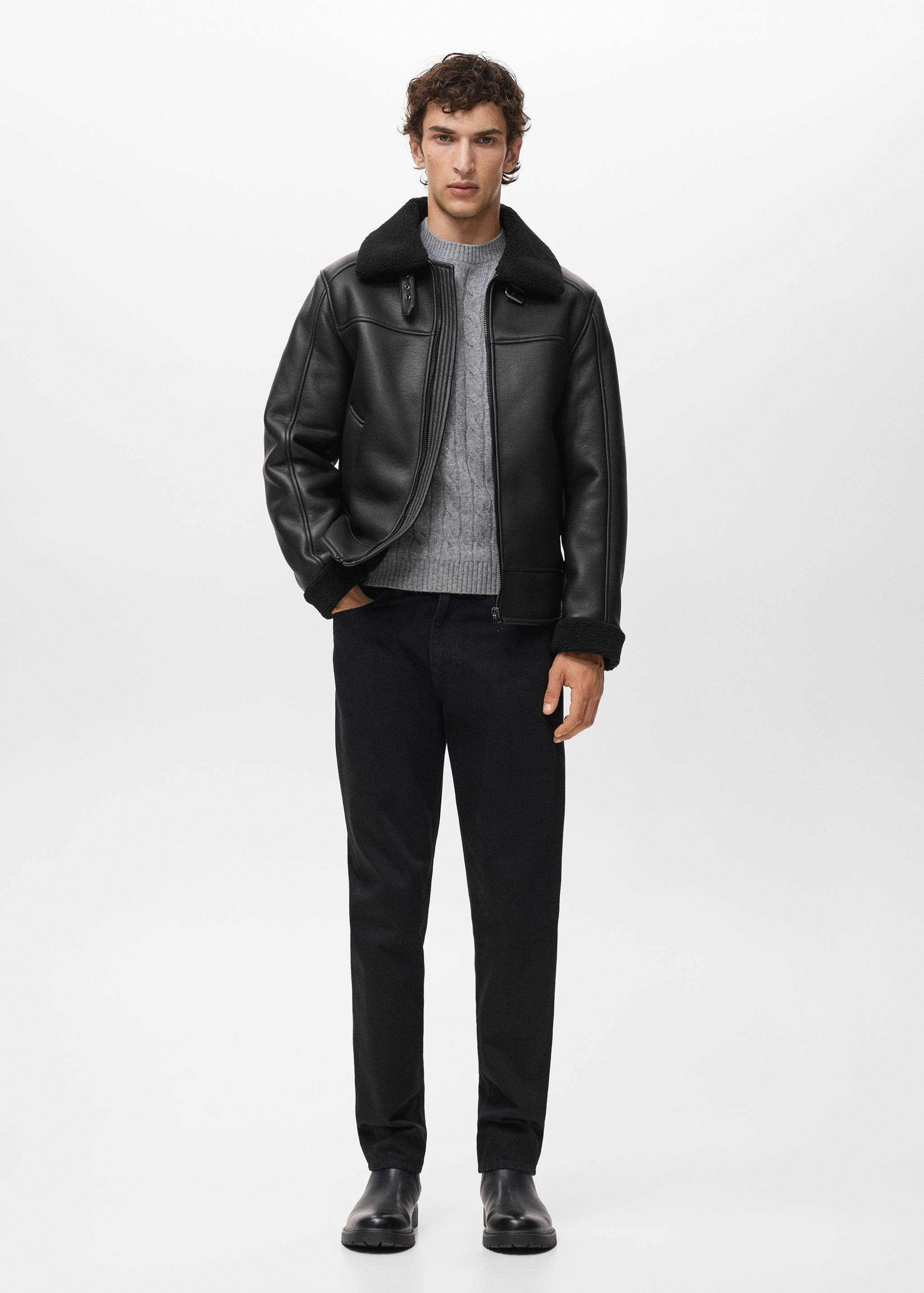 Blouson double face moutonné - Plan général