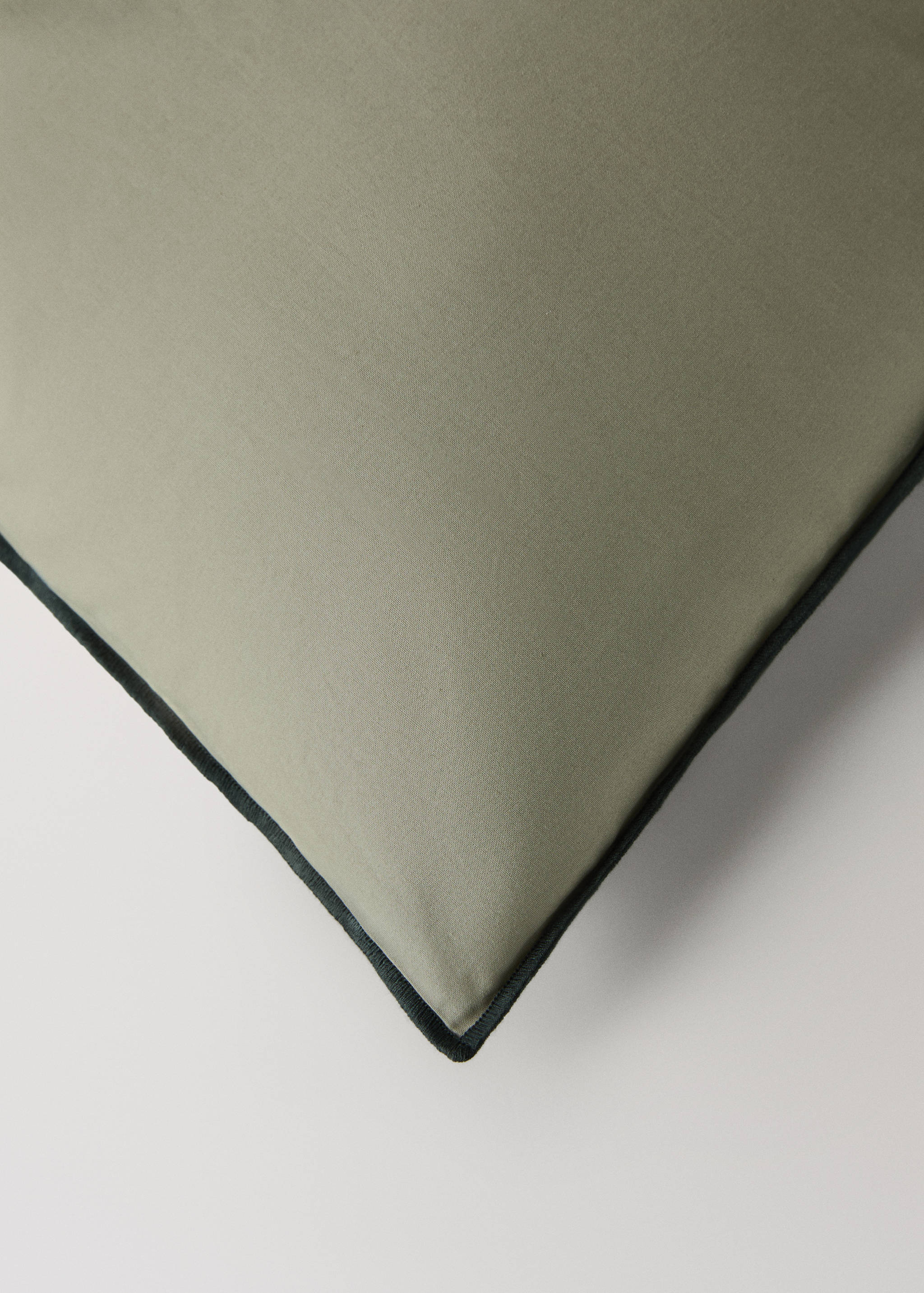 200-thread count percale cotton duvet cover with contrasting overlock for 150/160 cm bed - Details of the article 2