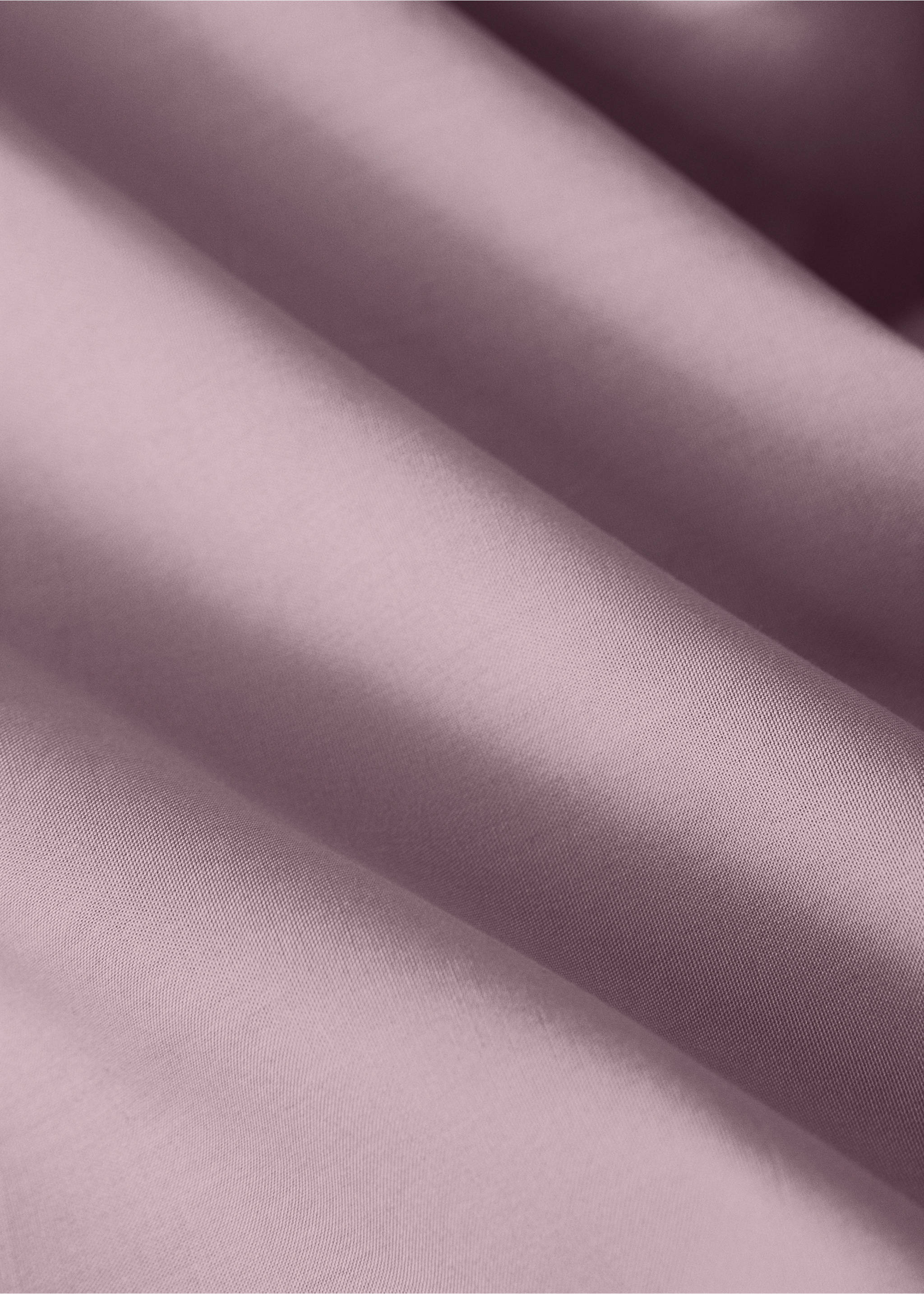 200-thread count percale cotton duvet cover with contrasting overlock for 150/160 cm bed - Details of the article 2, Plum. Ref: 17021551-00.