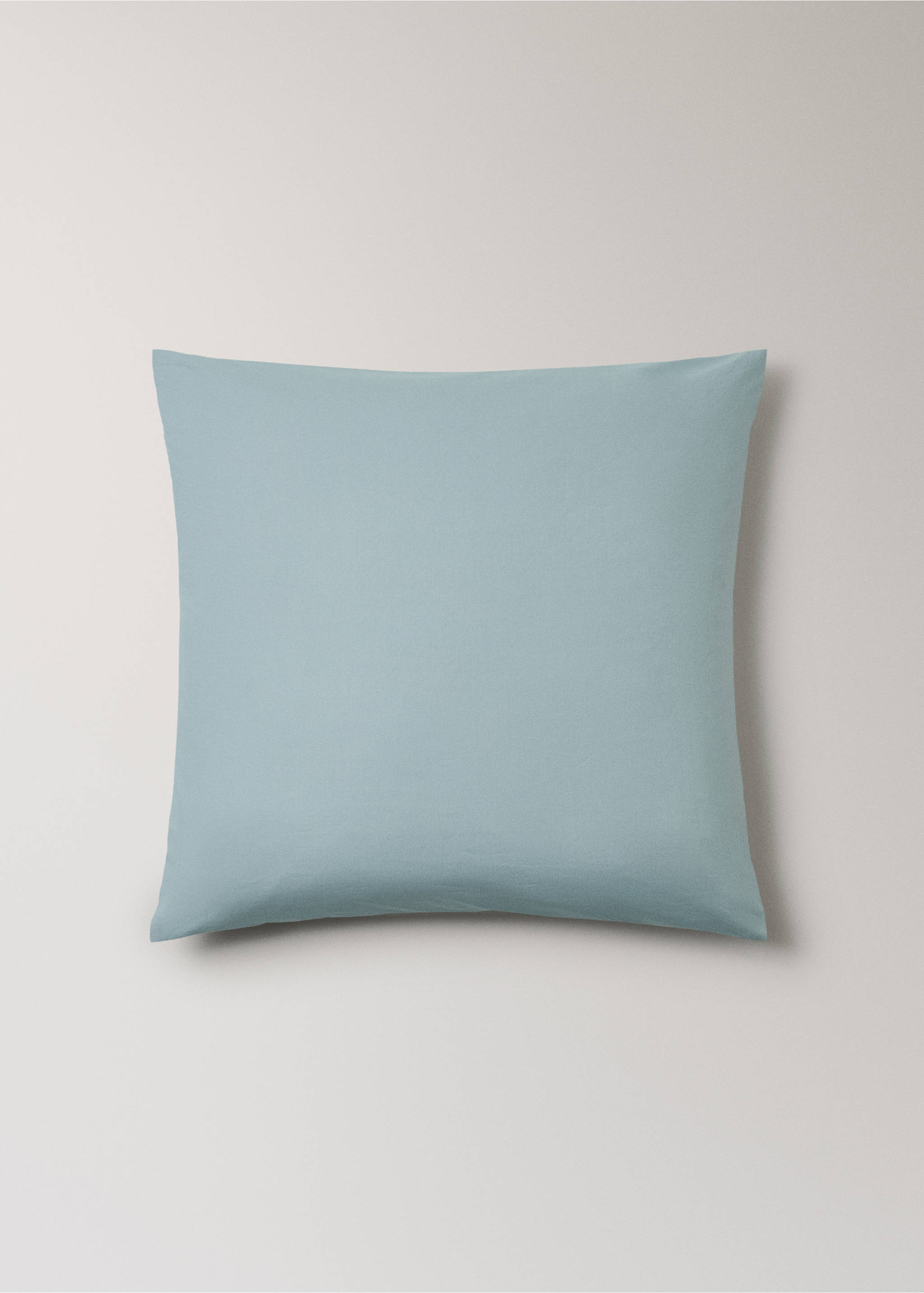 Deux taies d’oreiller percale de coton 60x60 cm - Article sans modèle, Bleu. Ref: 17021557-00.