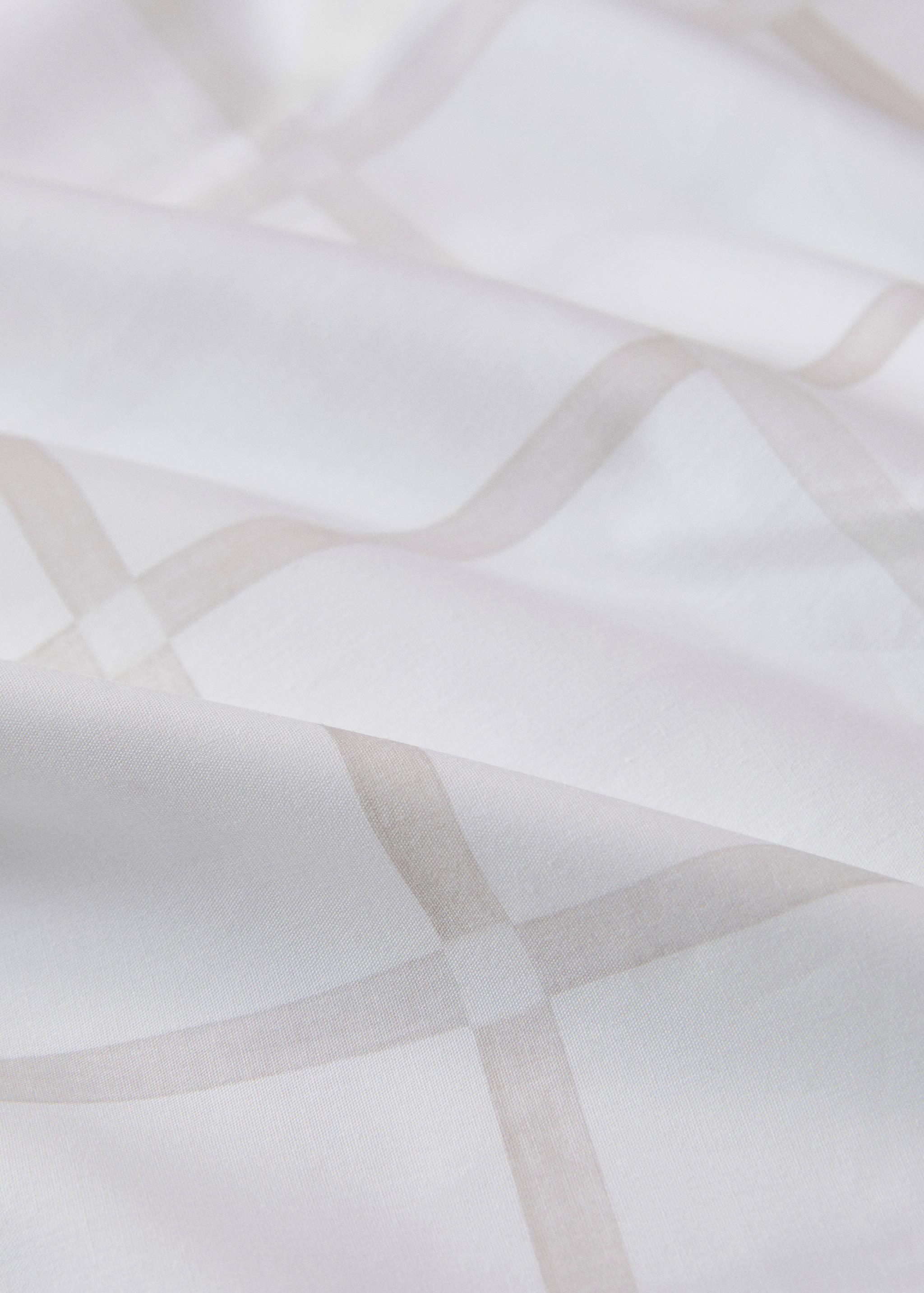 Percale cotton top sheet with a check print for 150/160 cm bed - Details of the article 3