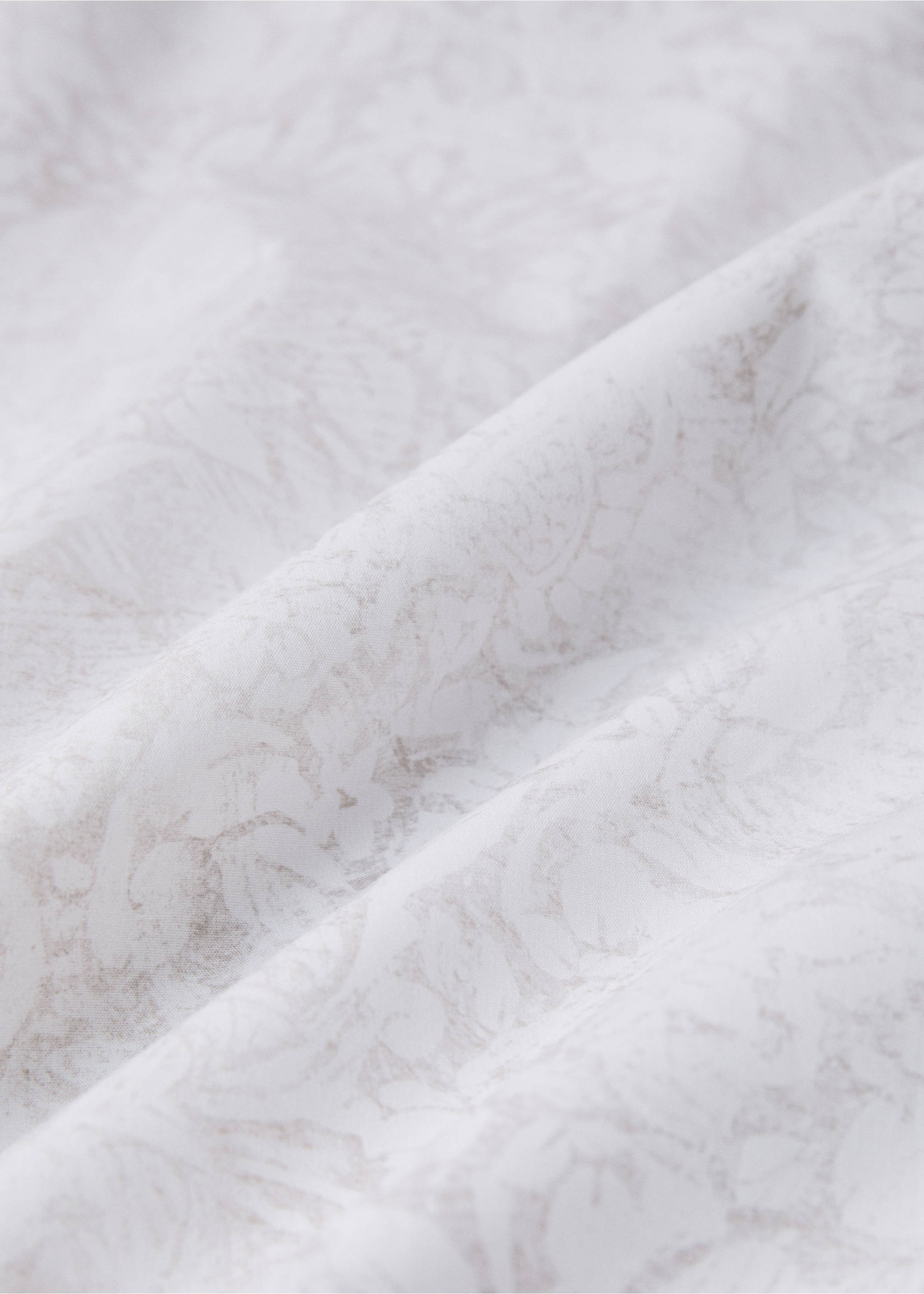 200-thread count percale cotton top sheet for 135/140 cm bed - Details of the article 3, Beige. Ref: 17021574-00.