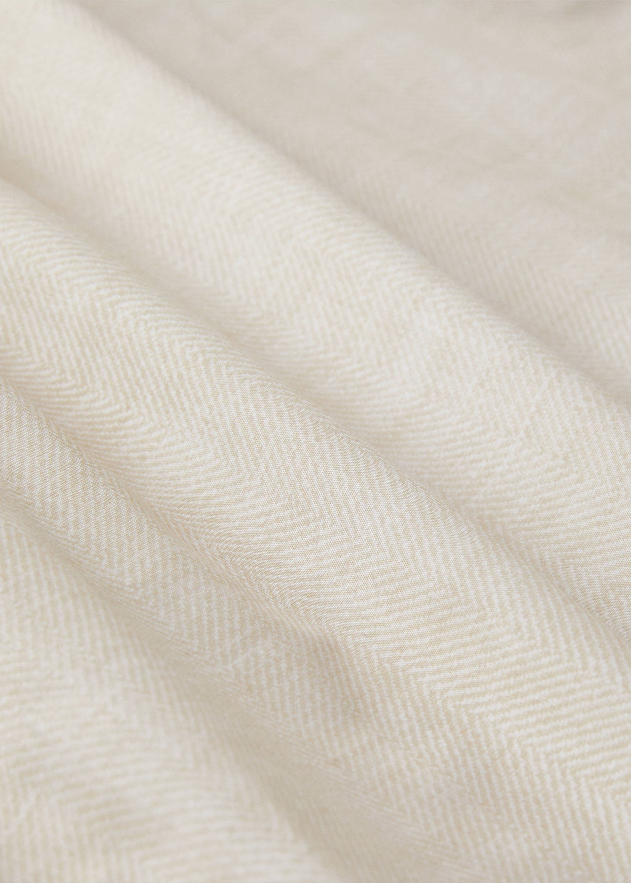 200-thread count percale cotton flat sheet for 150/160 cm bed - Details of the article 2, Vanilla. Ref: 17021579-00.