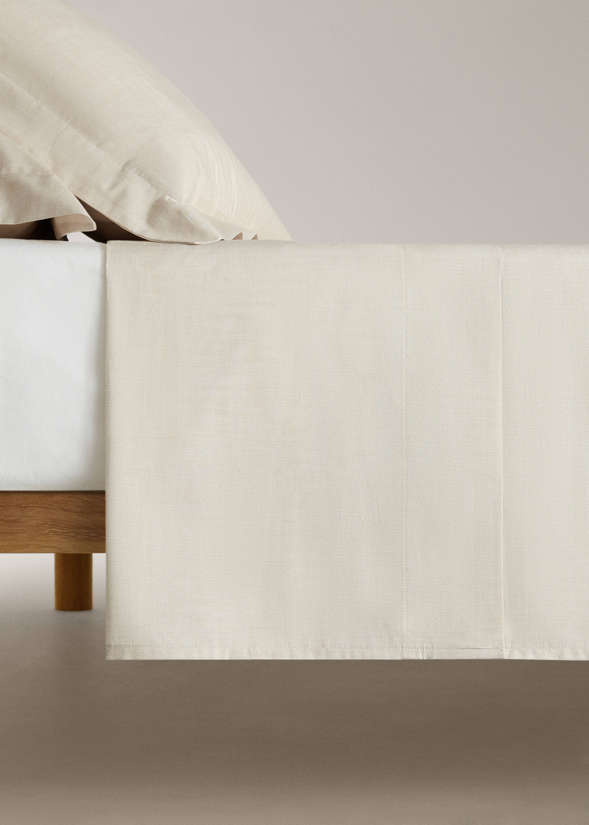 200-thread count percale cotton flat sheet for 150/160 cm bed - Article without model