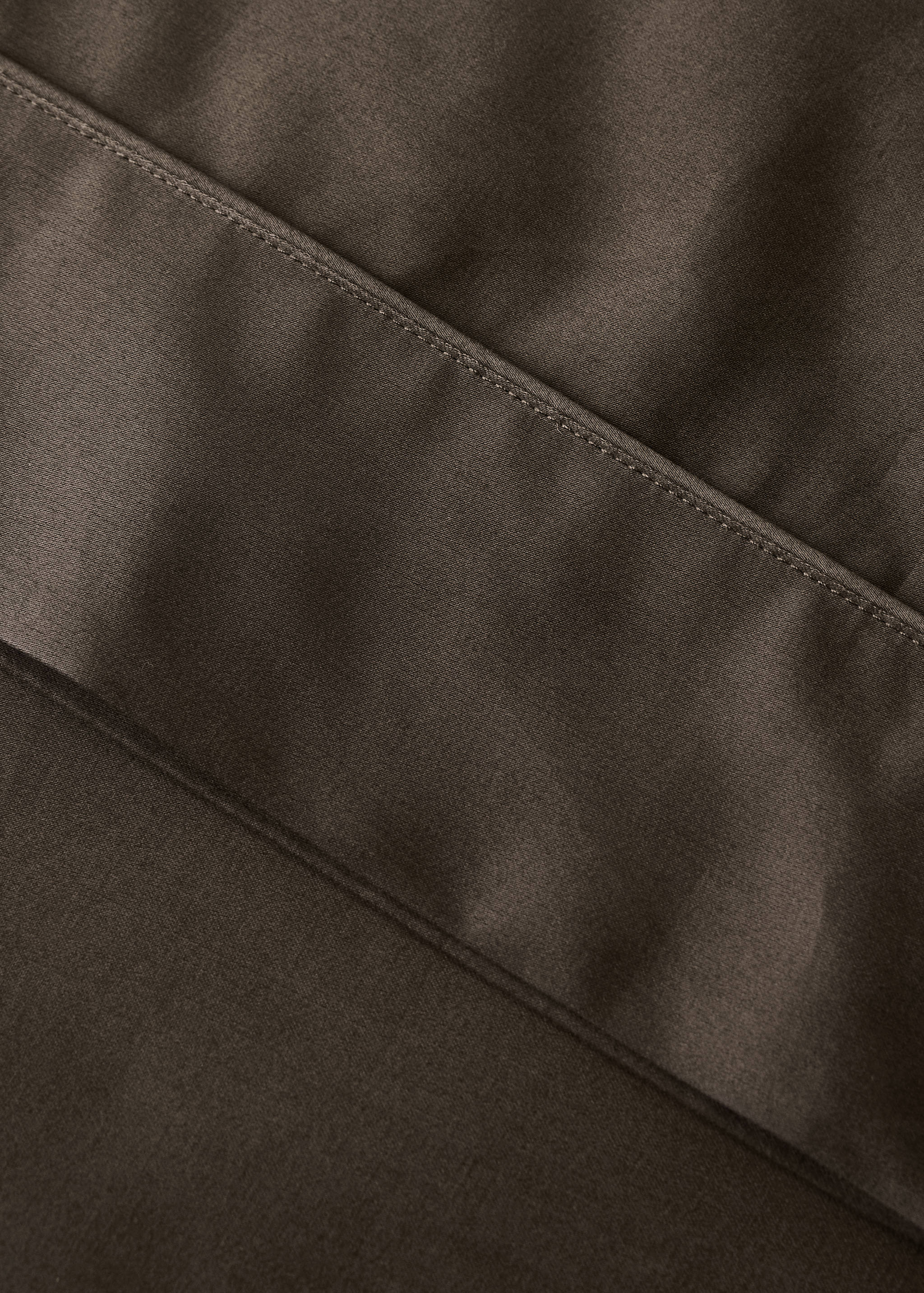 600-thread satin cotton top sheet with trim for 200 cm bed - Details of the article 1