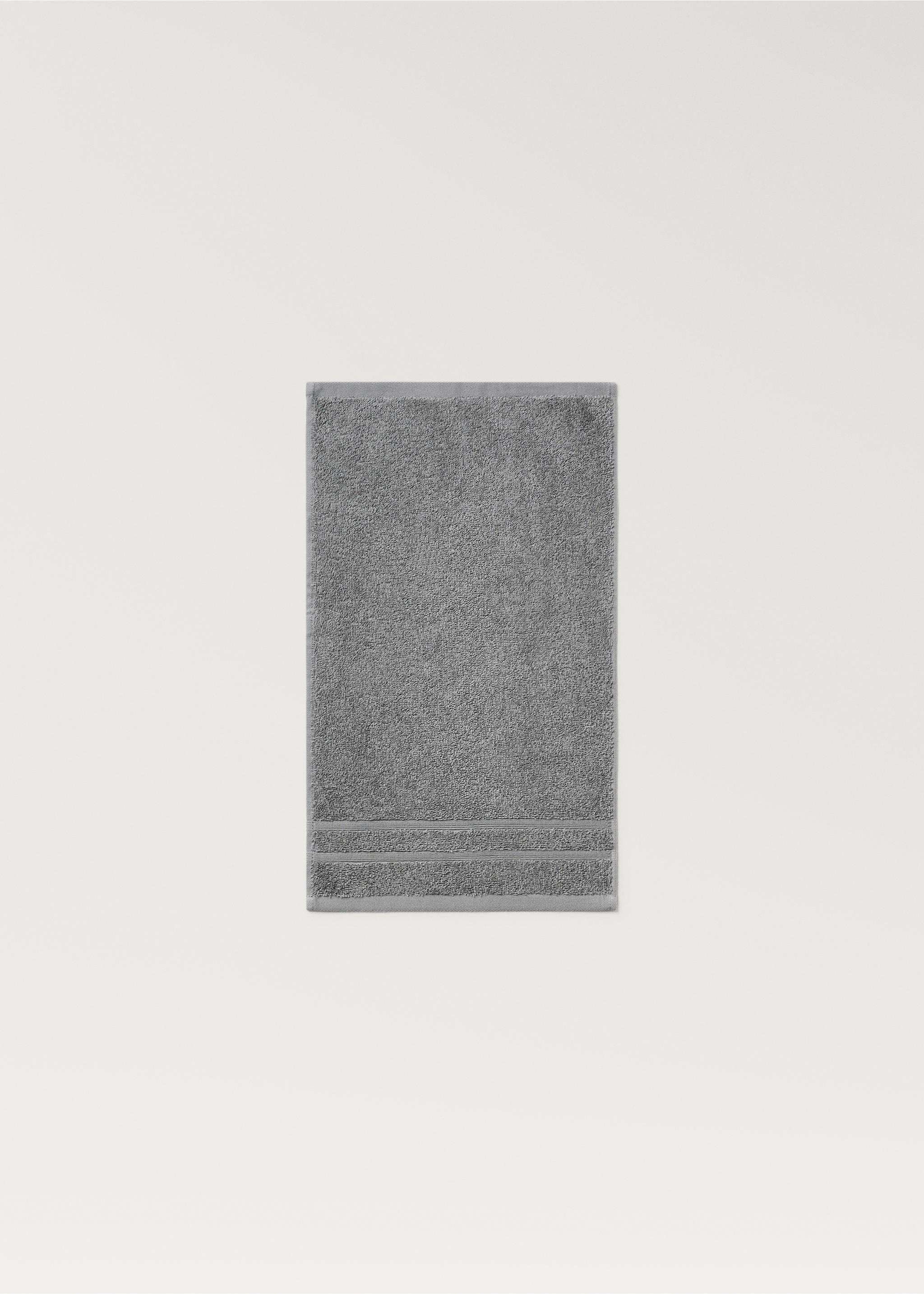 Terry cotton face towel - Article without model, Grey. Ref: 17021611-00.