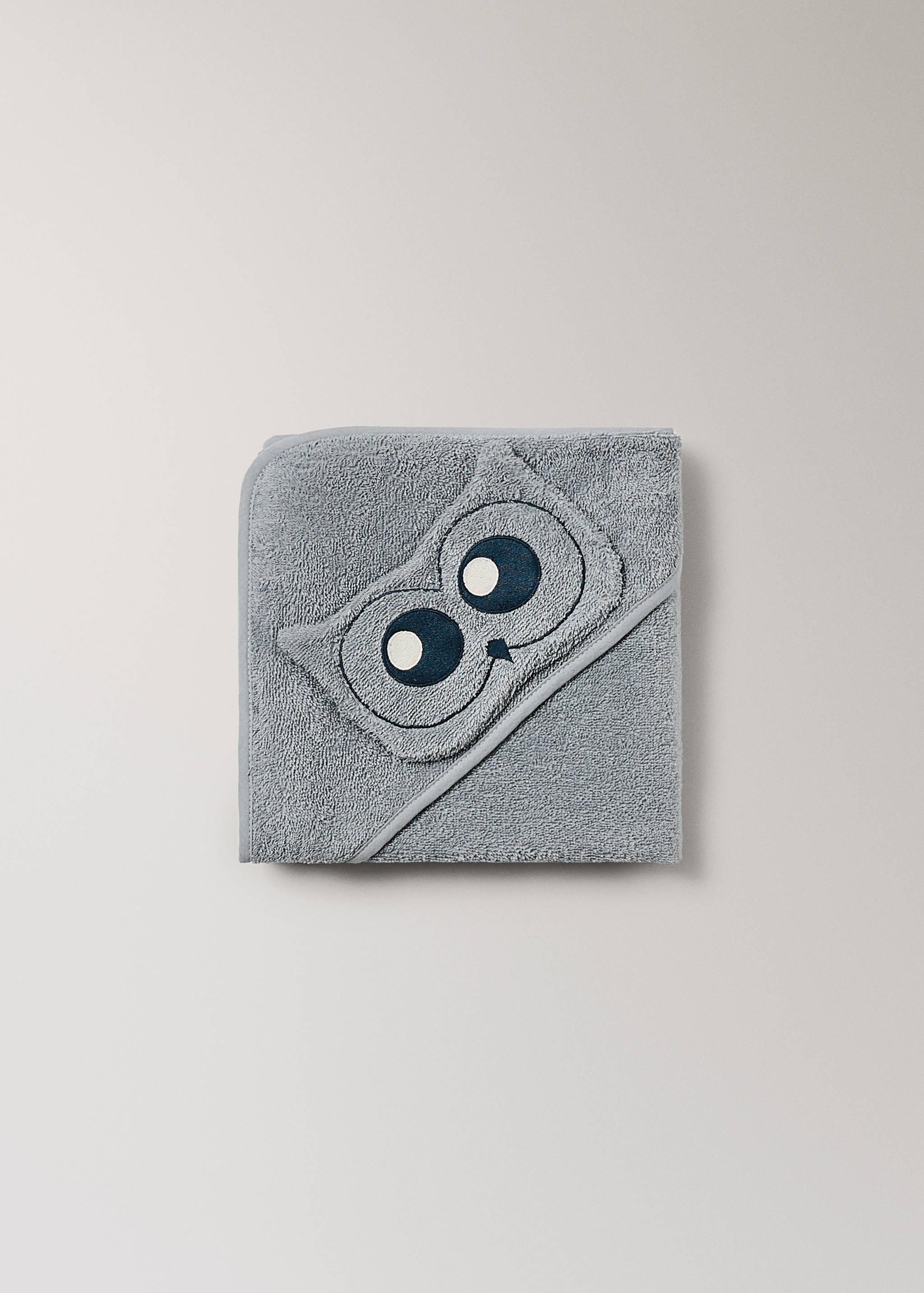 Children's terry bath cape with owl design - Details of the article 1
