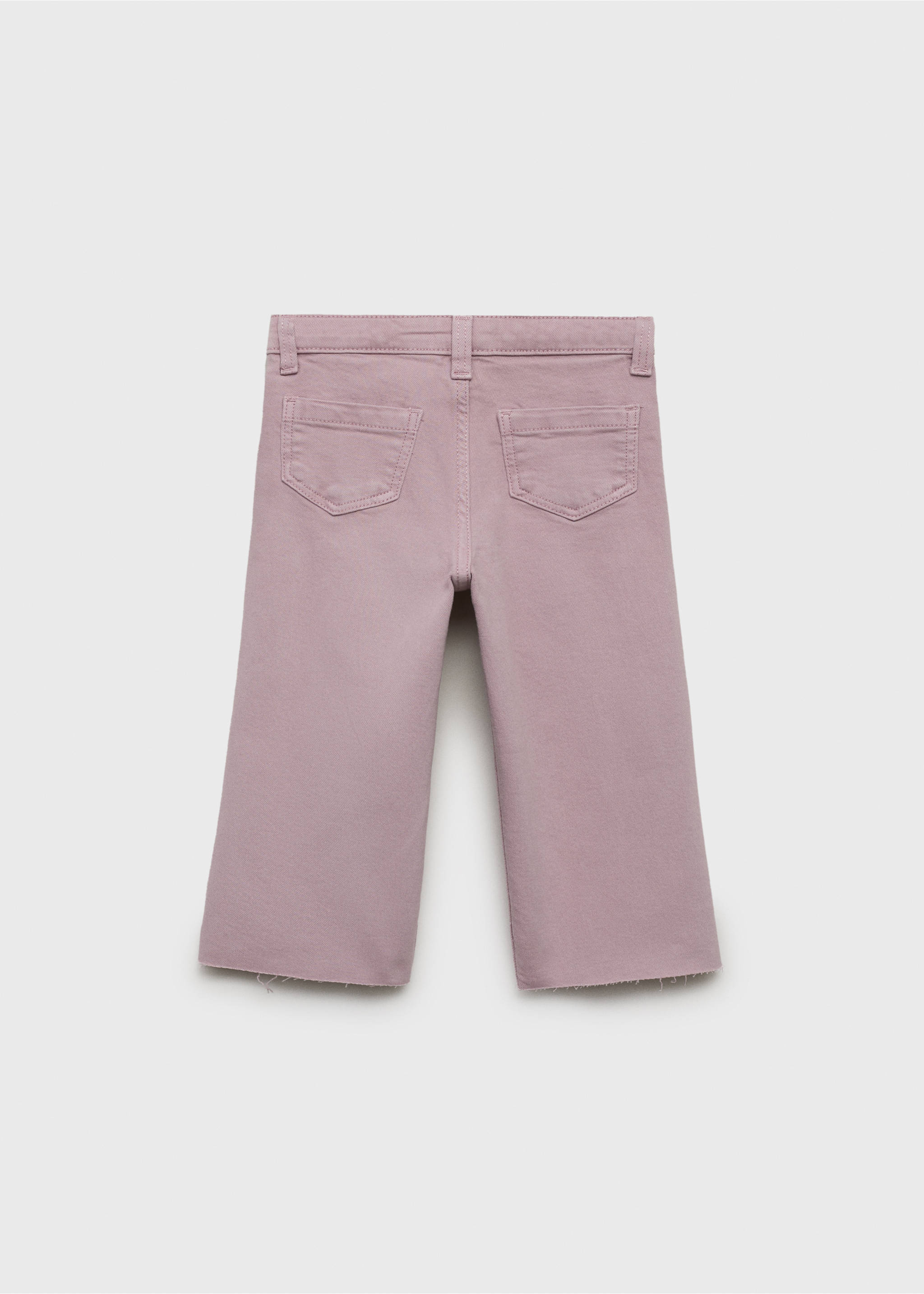 Seamless jeans with frayed hem - Reverse of the article, Light/Pastel Purple. Ref: 17022031-00.