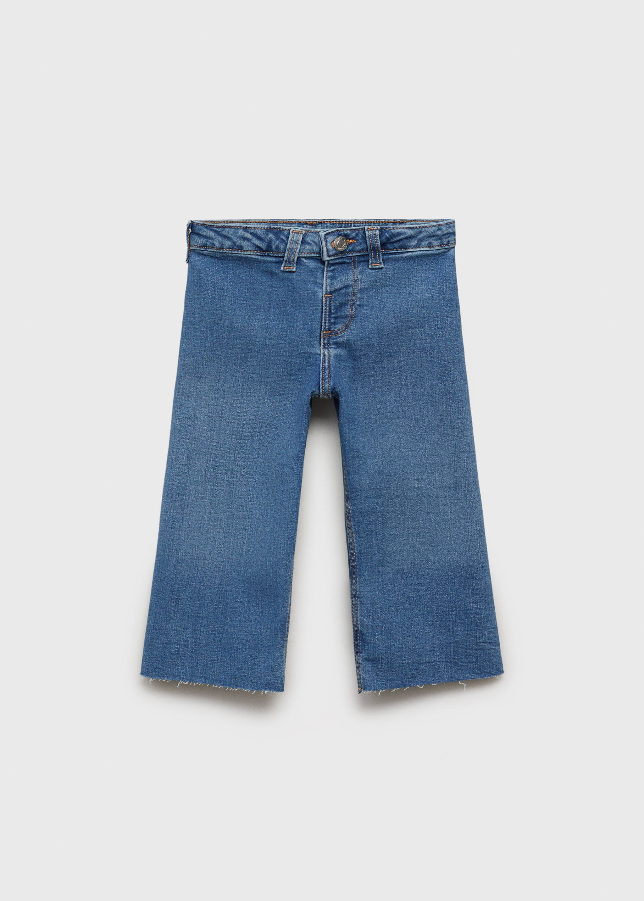 Seamless jeans with frayed hem - Article without model