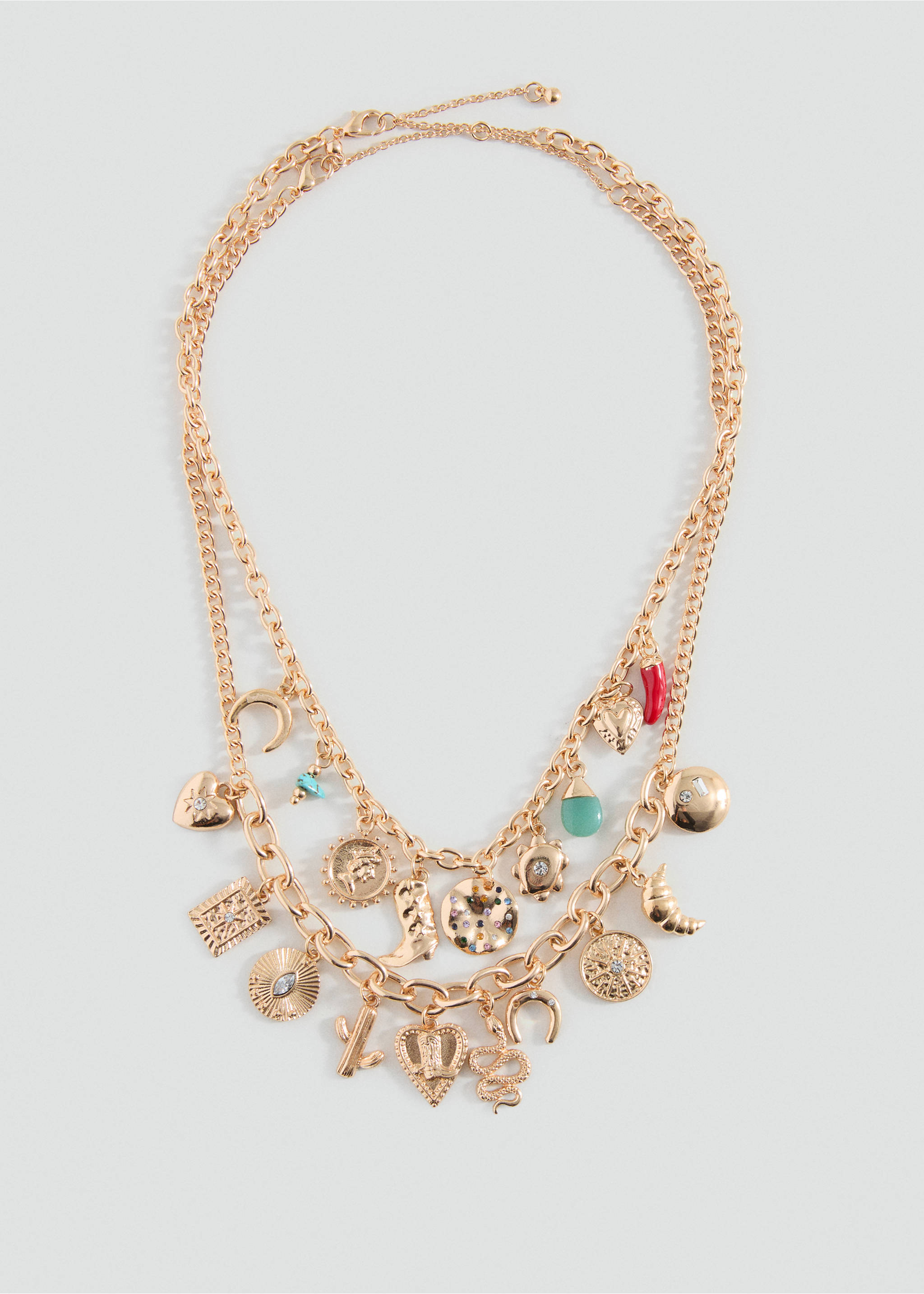 Beads pendant necklace - Article without model, Gold. Ref: 17022032-00.