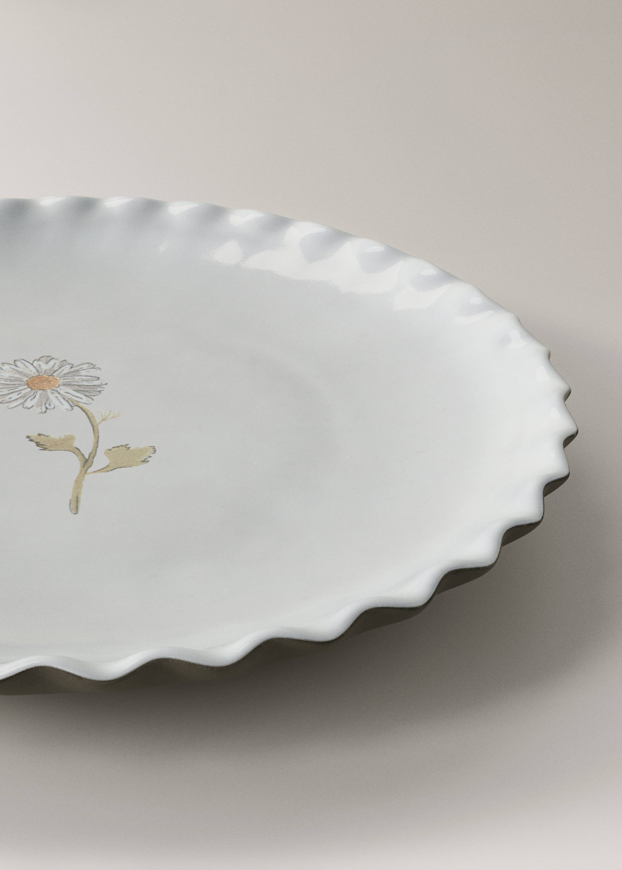 Stoneware dessert plate with pattern - Details of the article 1