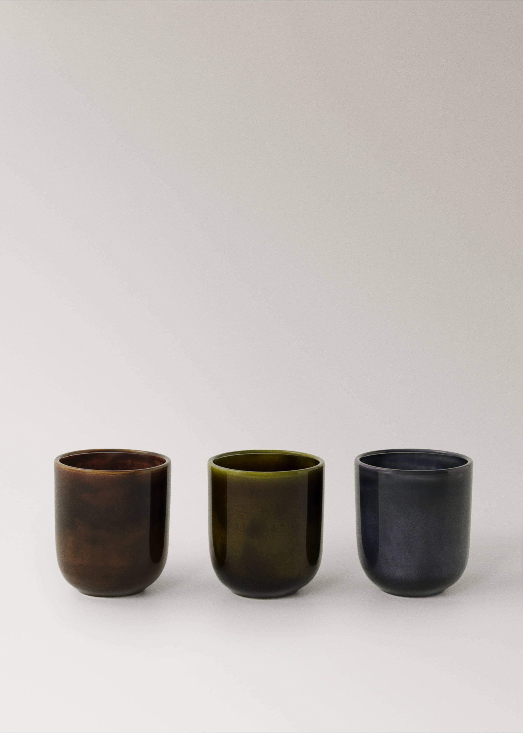 Stoneware cappuccino cup - Details of the article 4, Brown. Ref: 17022041-00.