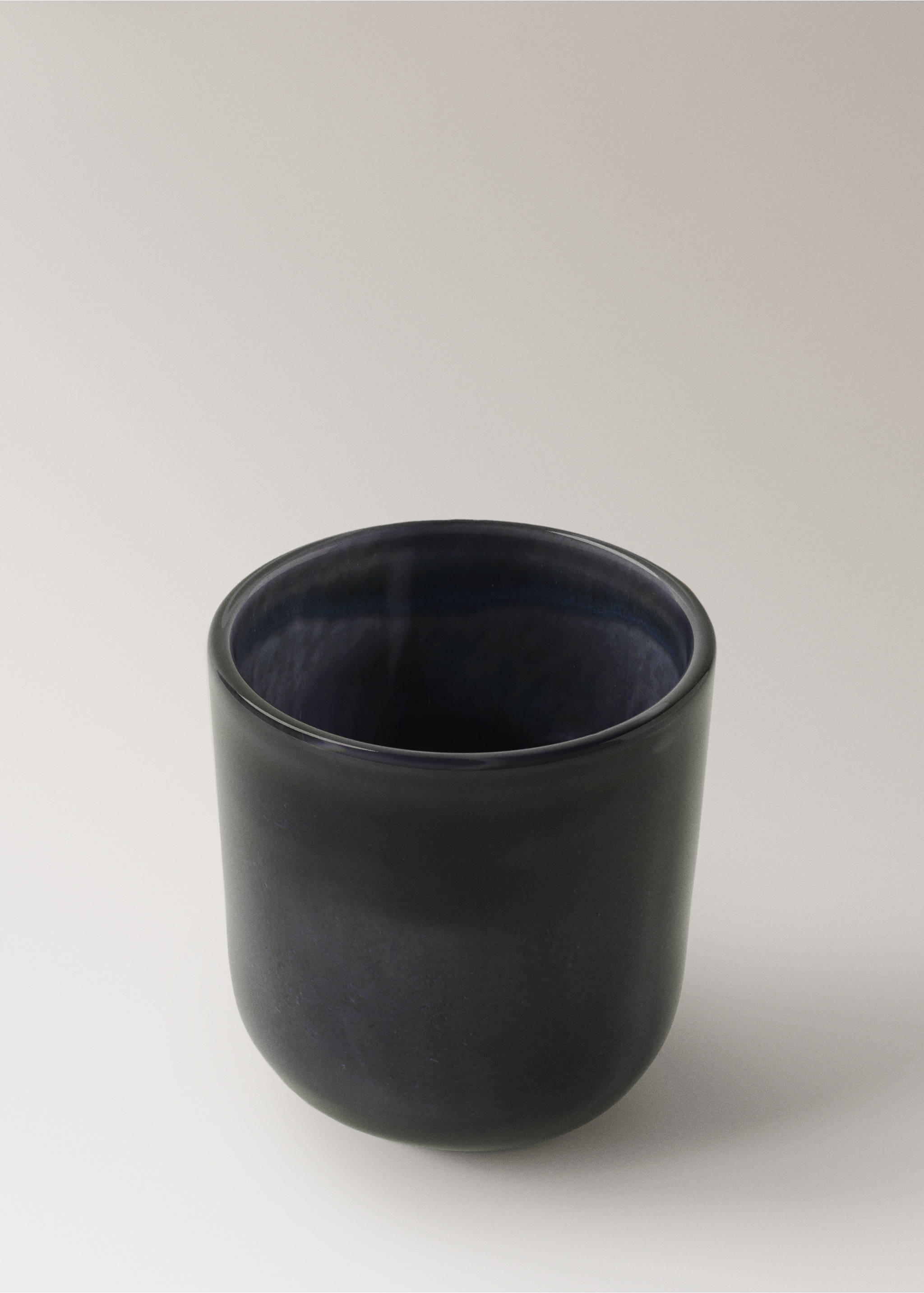 Stoneware cappuccino cup - Details of the article 1, Night Blue. Ref: 17022041-00.