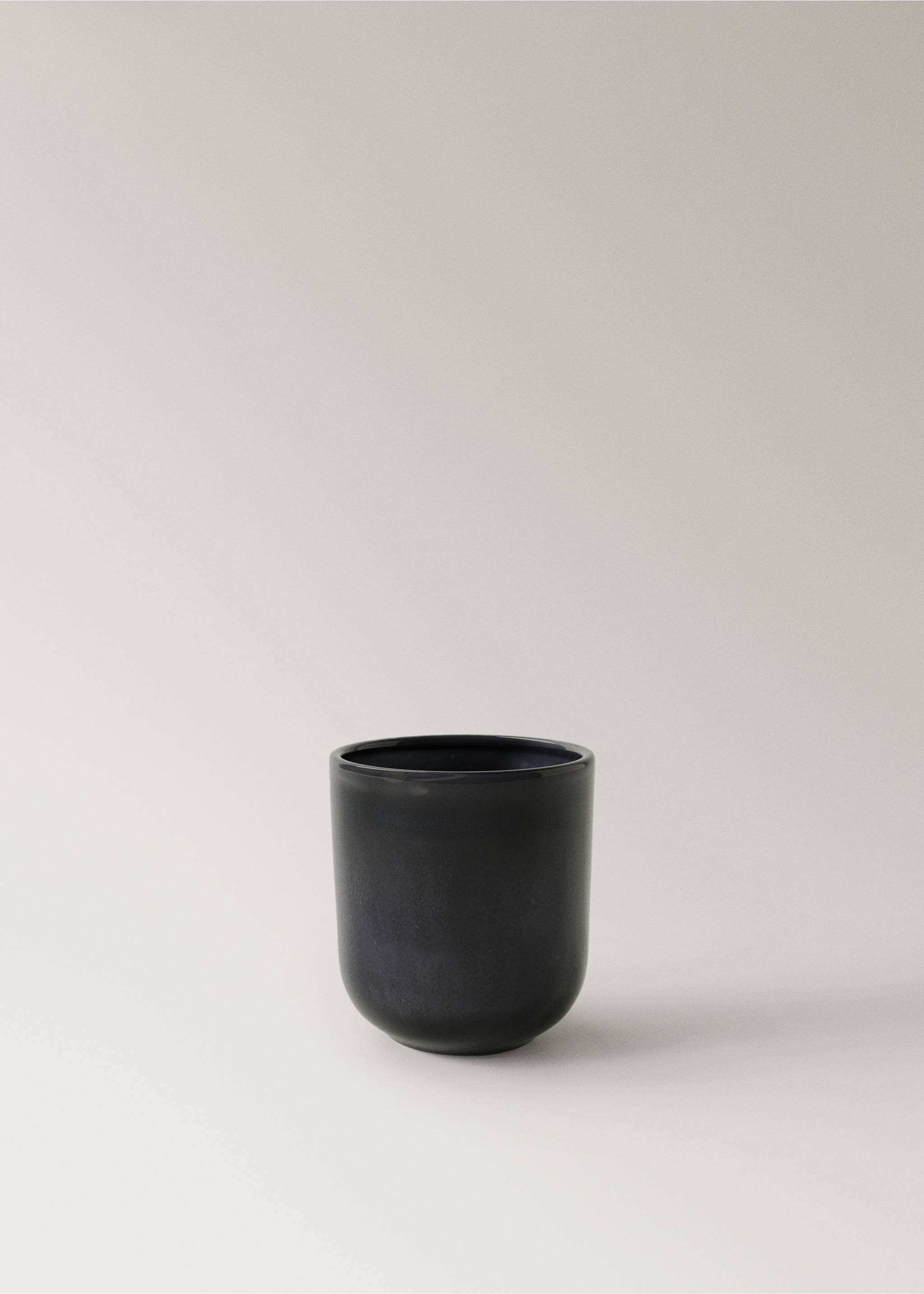 Stoneware cappuccino cup - Article without model, Night Blue. Ref: 17022041-00.