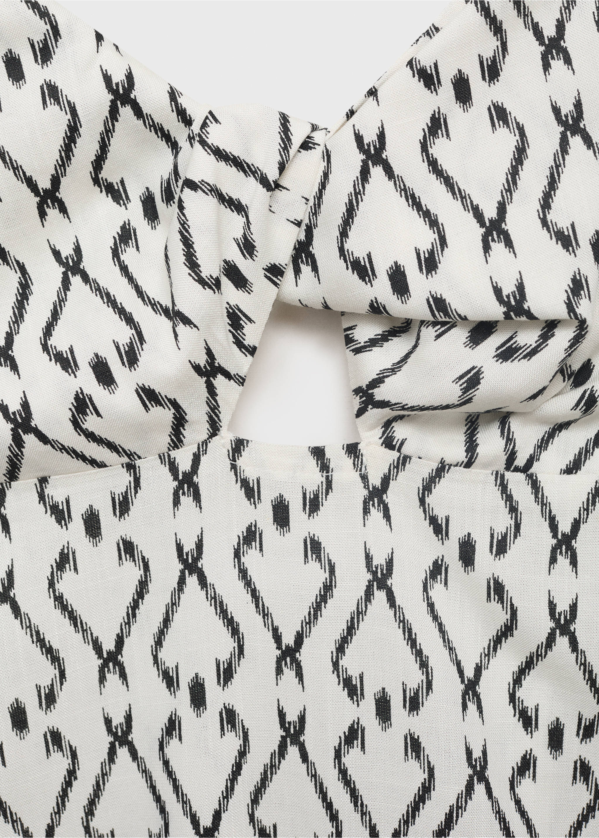 Long printed dress - Details of the article 8, Off White. Ref: 17022534-00.