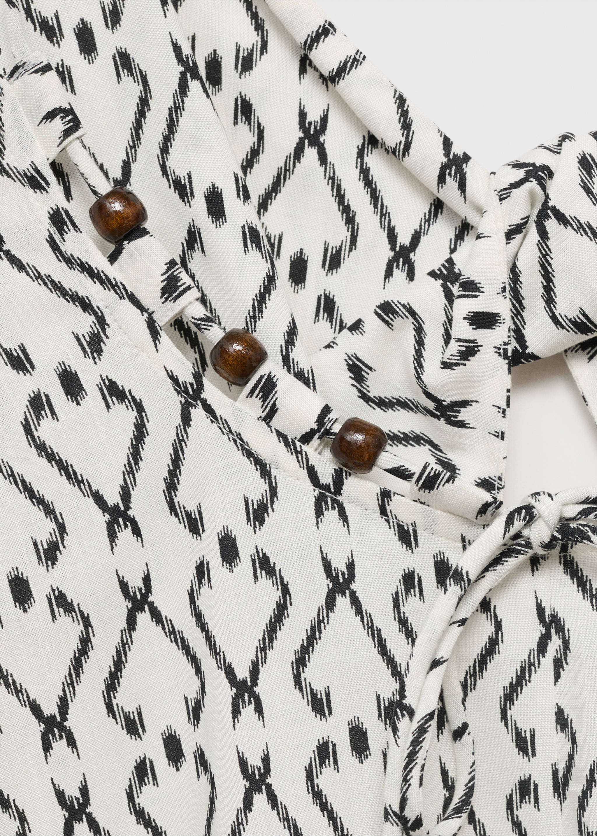 Long printed dress - Details of the article 0, Off White. Ref: 17022534-00.