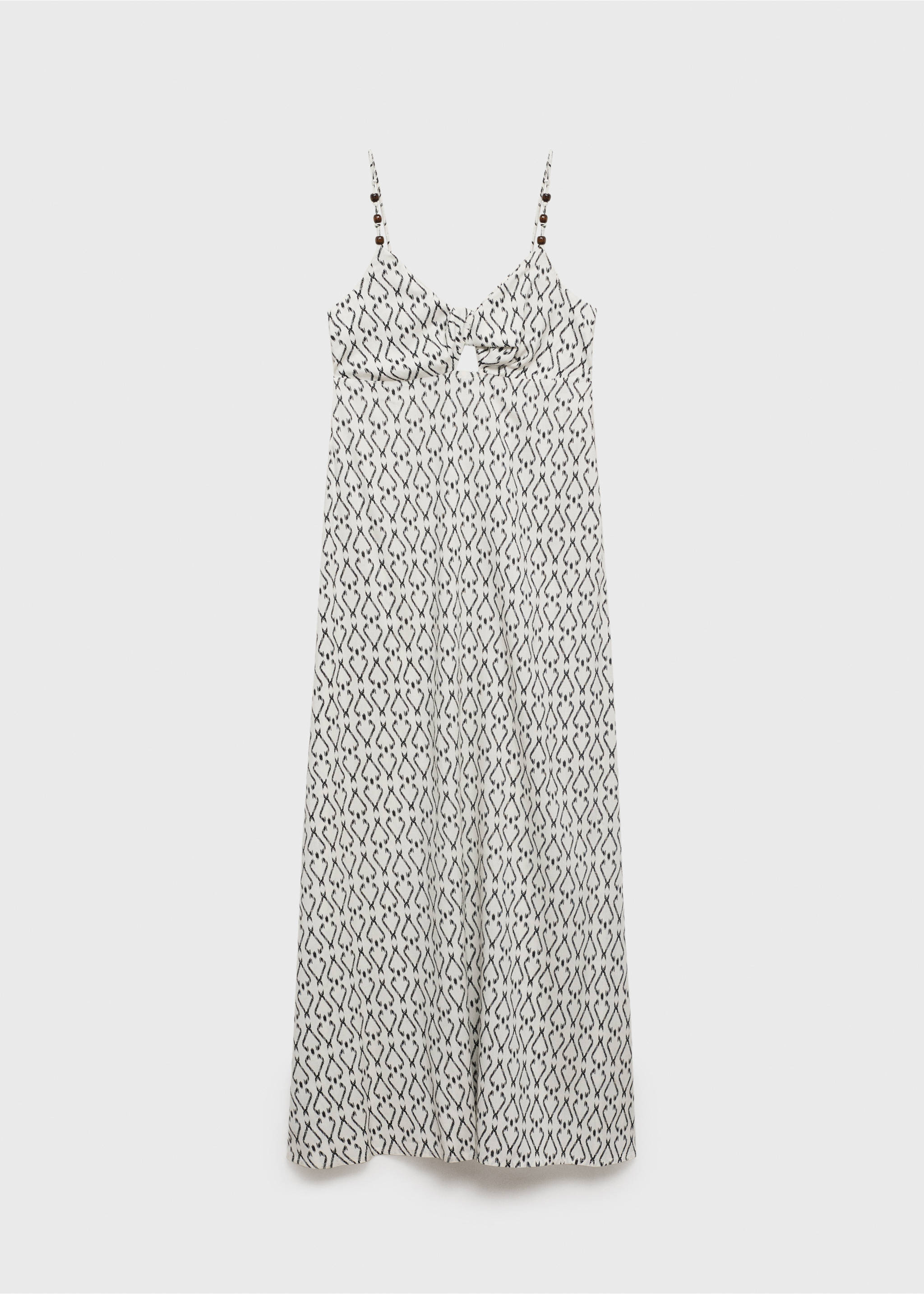 Long printed dress - Article without model, Off White. Ref: 17022534-00.