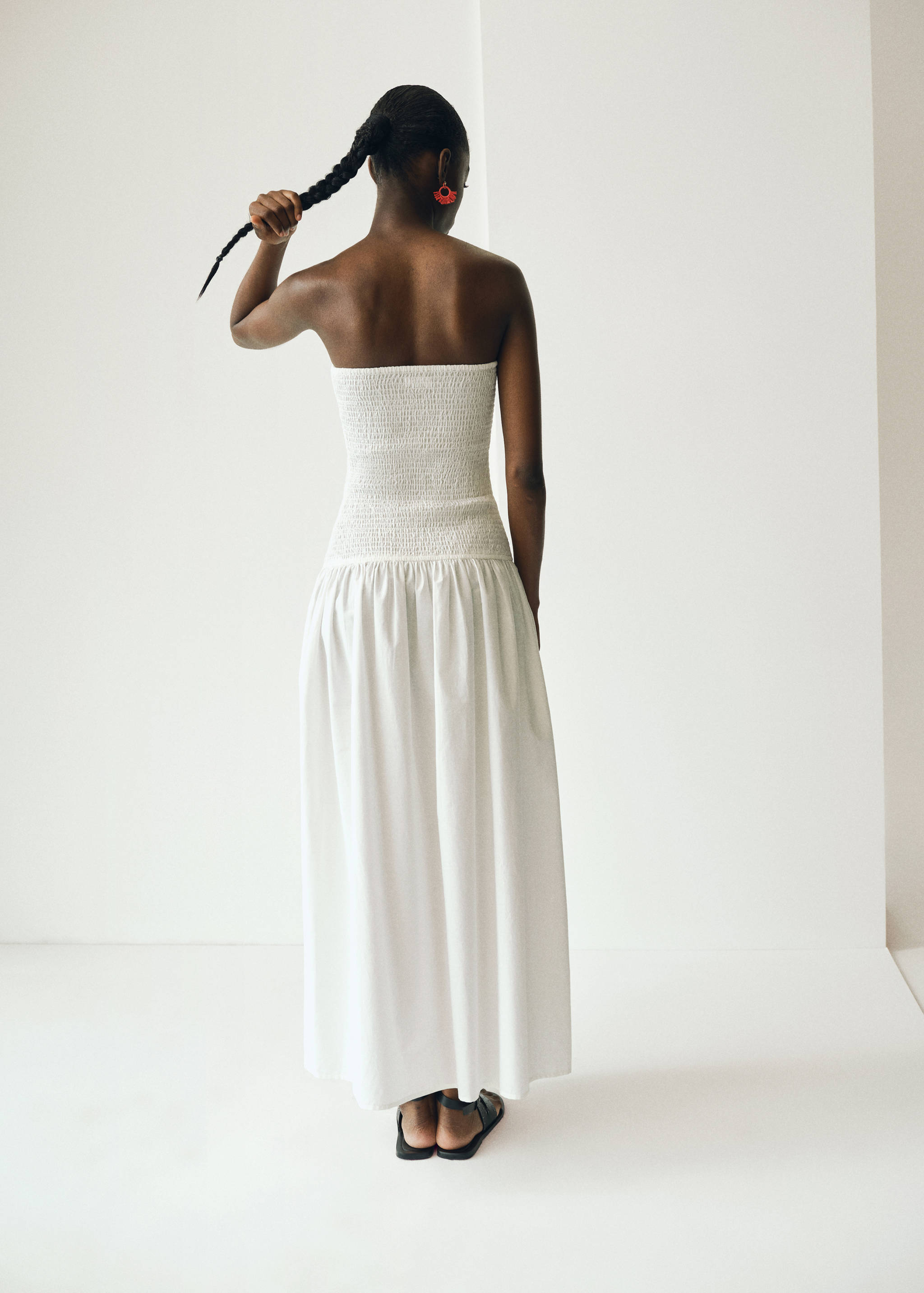 Strapless maxi-dress - Medium plane