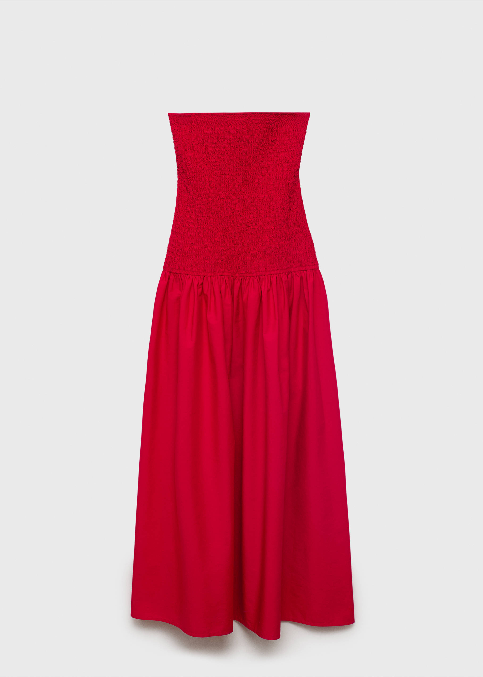 Strapless maxi-dress - Article without model, Red. Ref: 17022535-00.