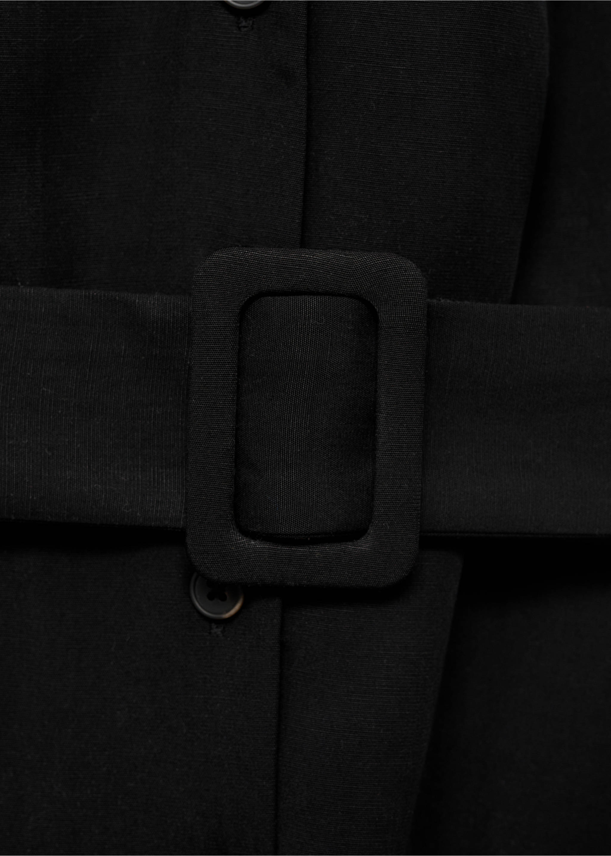 Lyocell-Kleid mit Gürtel - Detail des Artikels 8, Schwarz. Ref: 17022536-00.