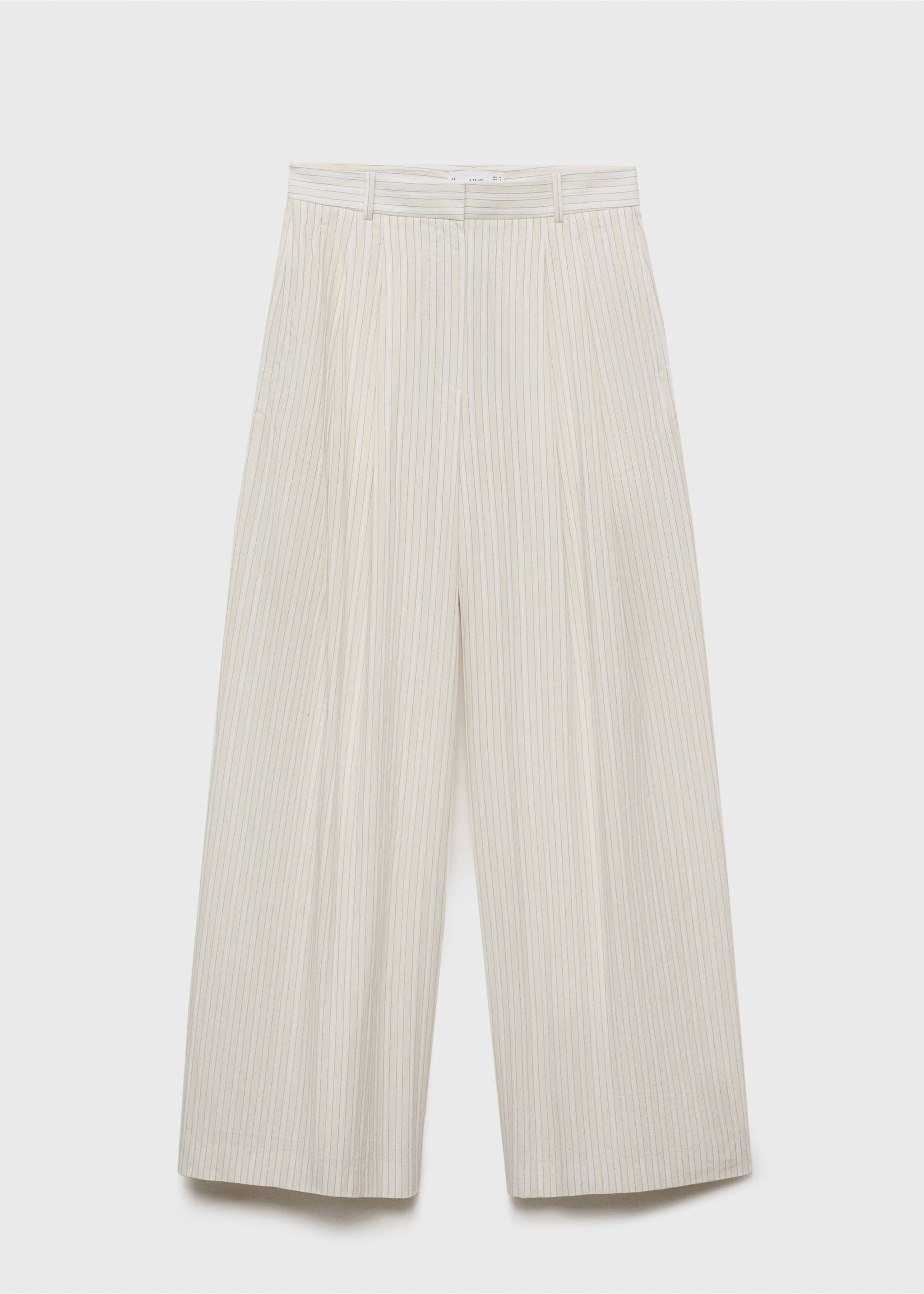 Wide leg striped trousers - Article without model, Light/Pastel Grey. Ref: 17022537-00.