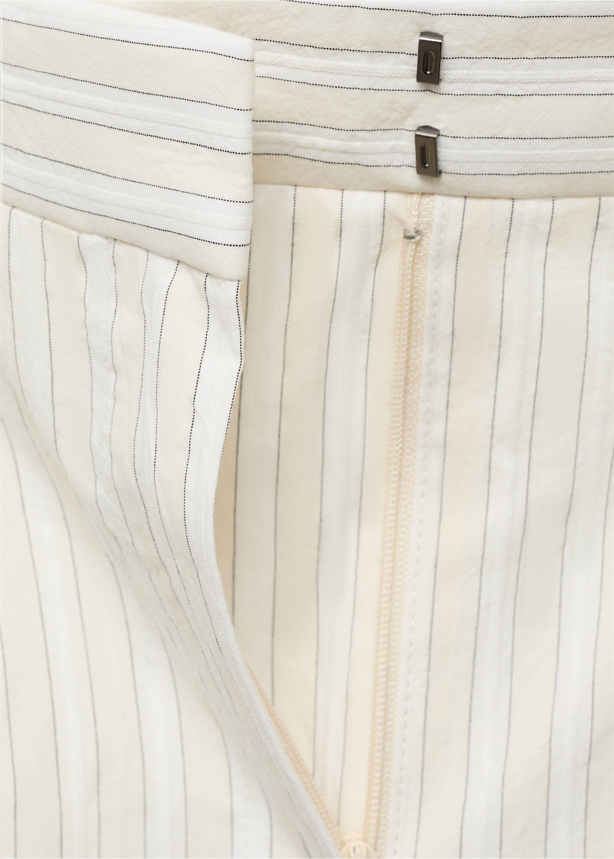 Wide leg striped trousers - Details of the article 8, Light/Pastel Grey. Ref: 17022537-00.