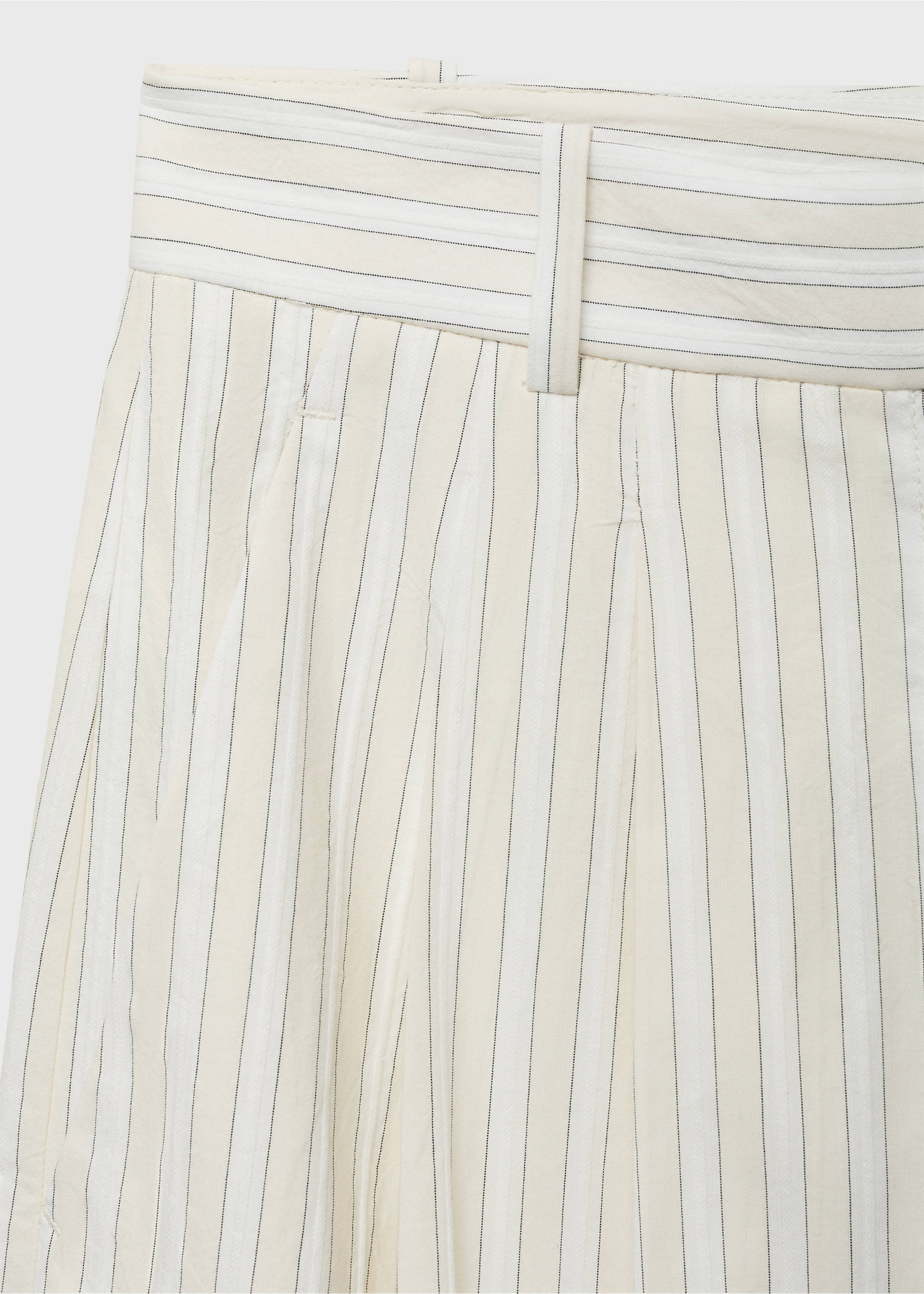 Wide leg striped trousers - Details of the article 0, Light/Pastel Grey. Ref: 17022537-00.