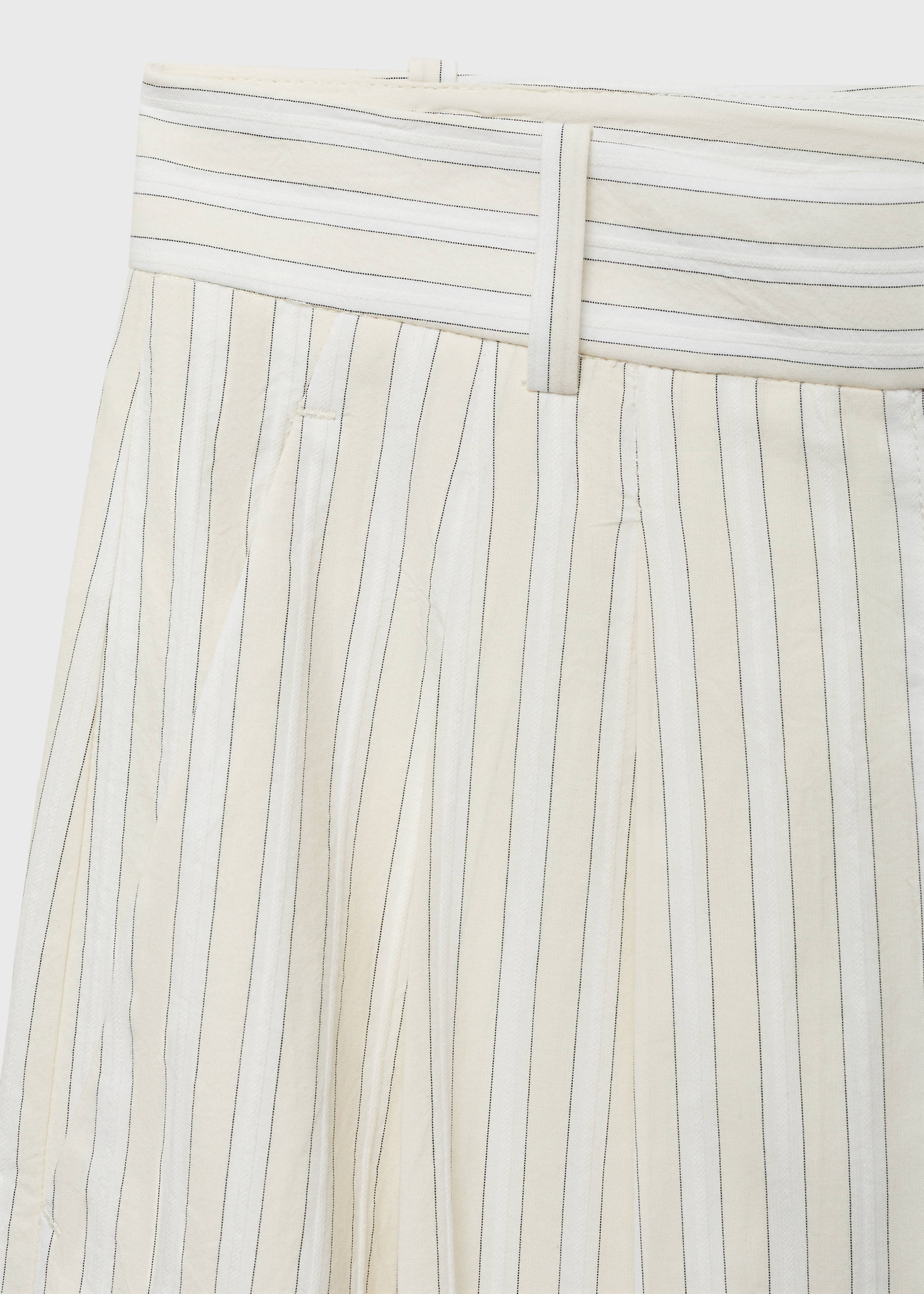 Wide leg striped trousers - Details of the article 0
