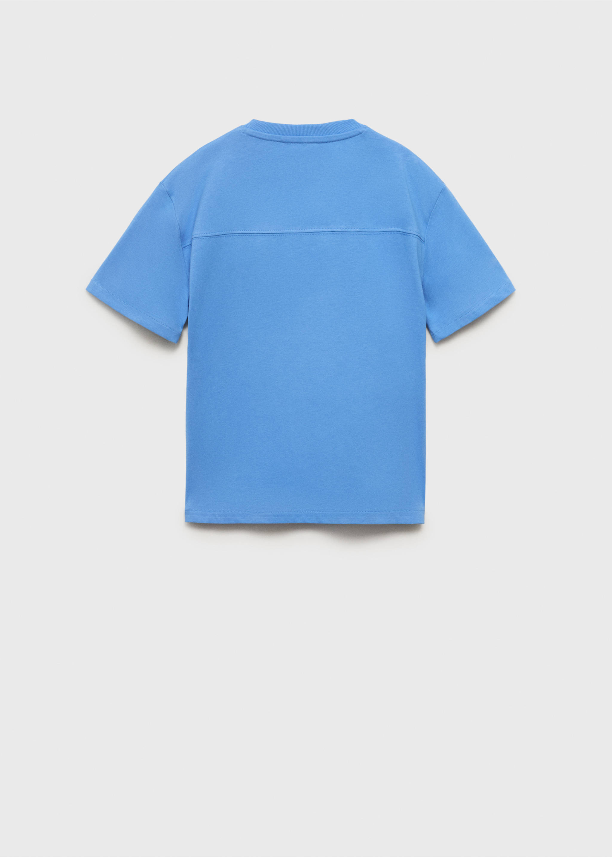 Embossed design T-shirt - Reverse of the article, Vibrant blue. Ref: 17022544-00.