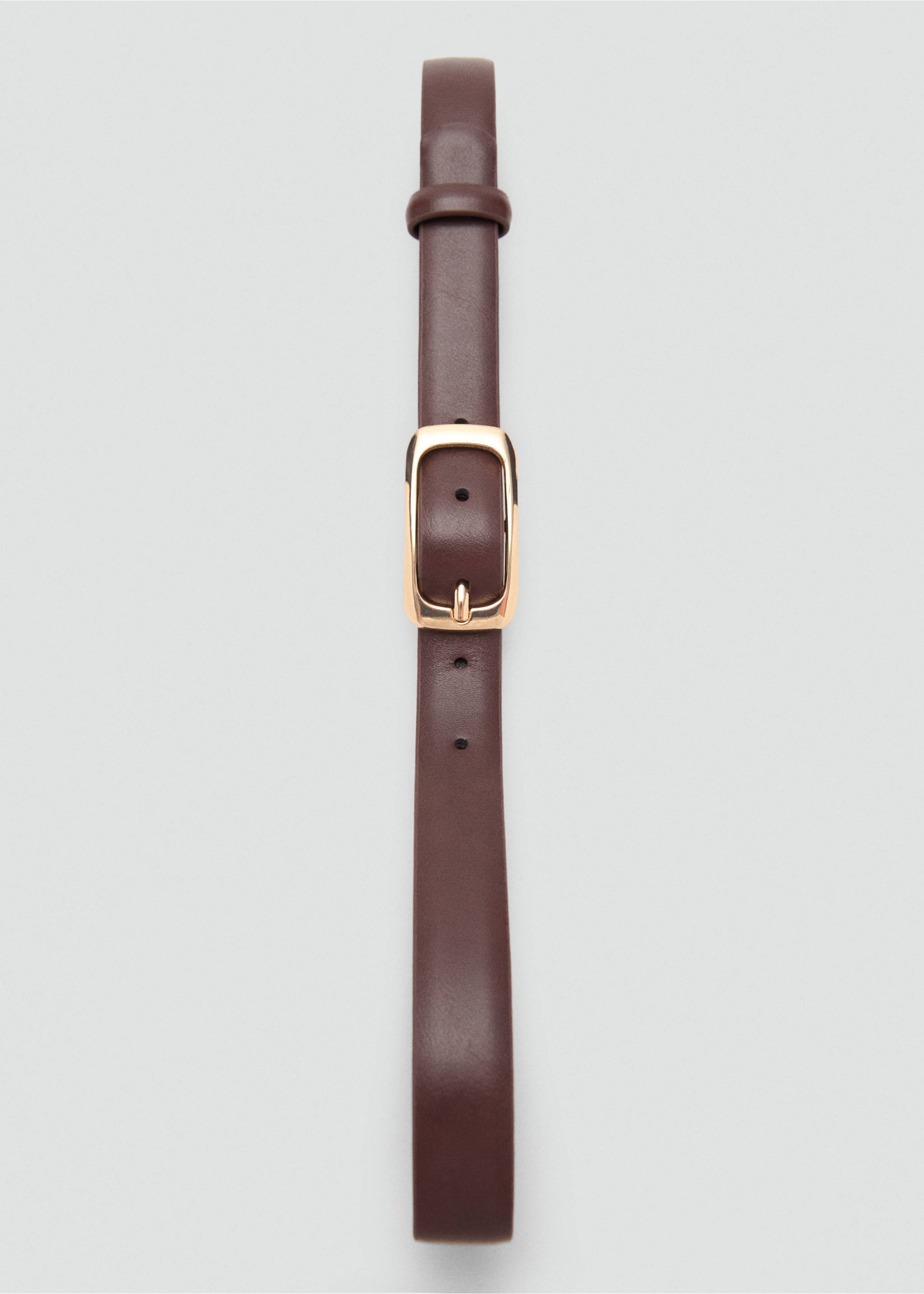 Cinto fivela retangular - Pormenor do artigo 2, Chocolate. Ref: 17022545-00.