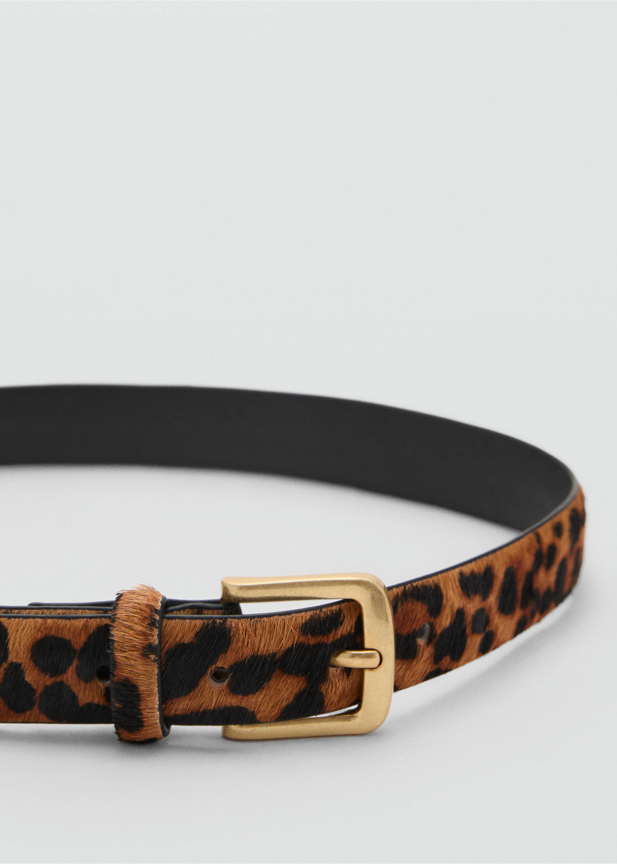 Cinturón piel leopardo - Detalle del artículo 1, Marrón. Ref: 17022547-00.