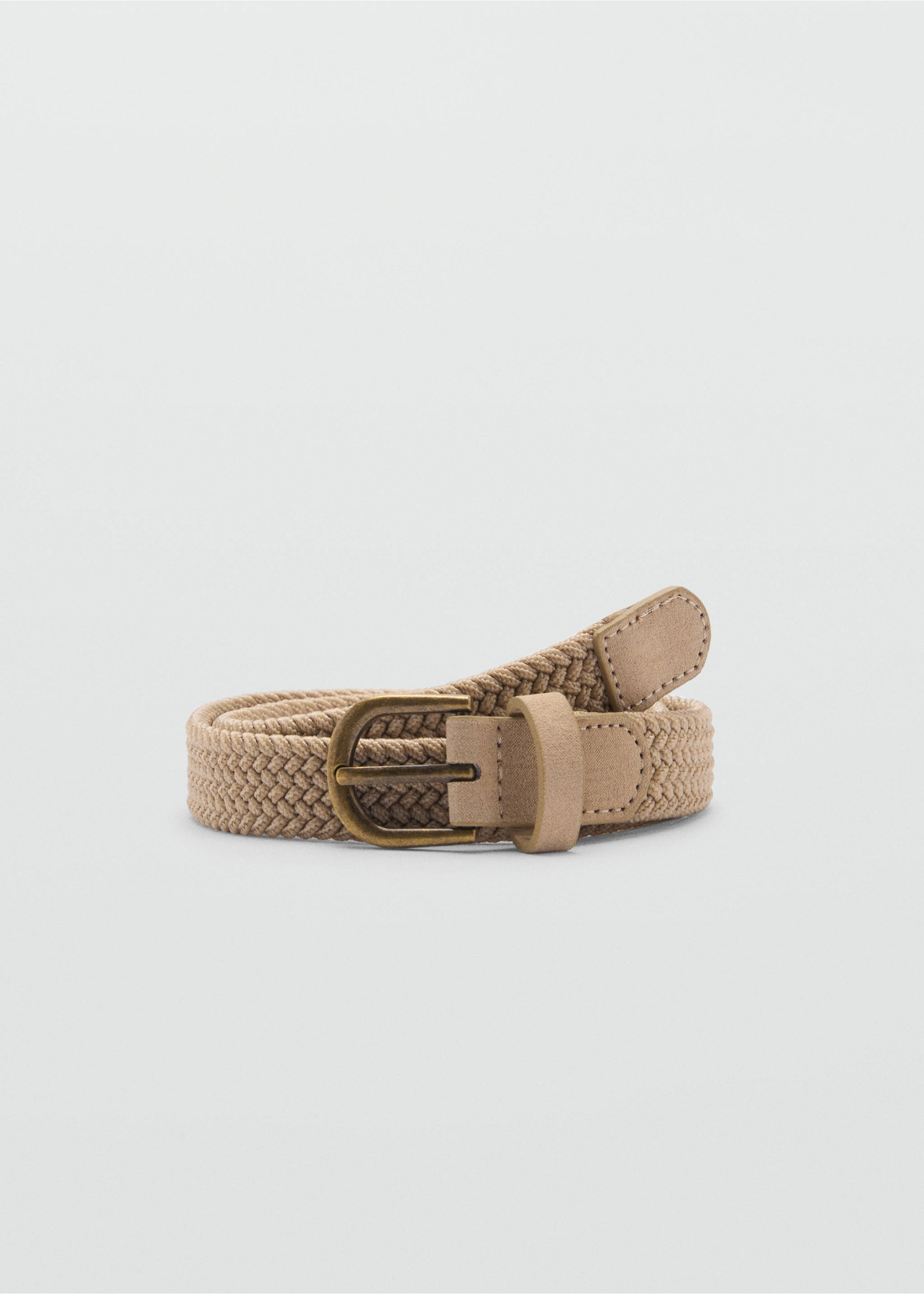 Ceinture tressée élastique - Article sans modèle, Marron moyen. Ref: 17022550-00.