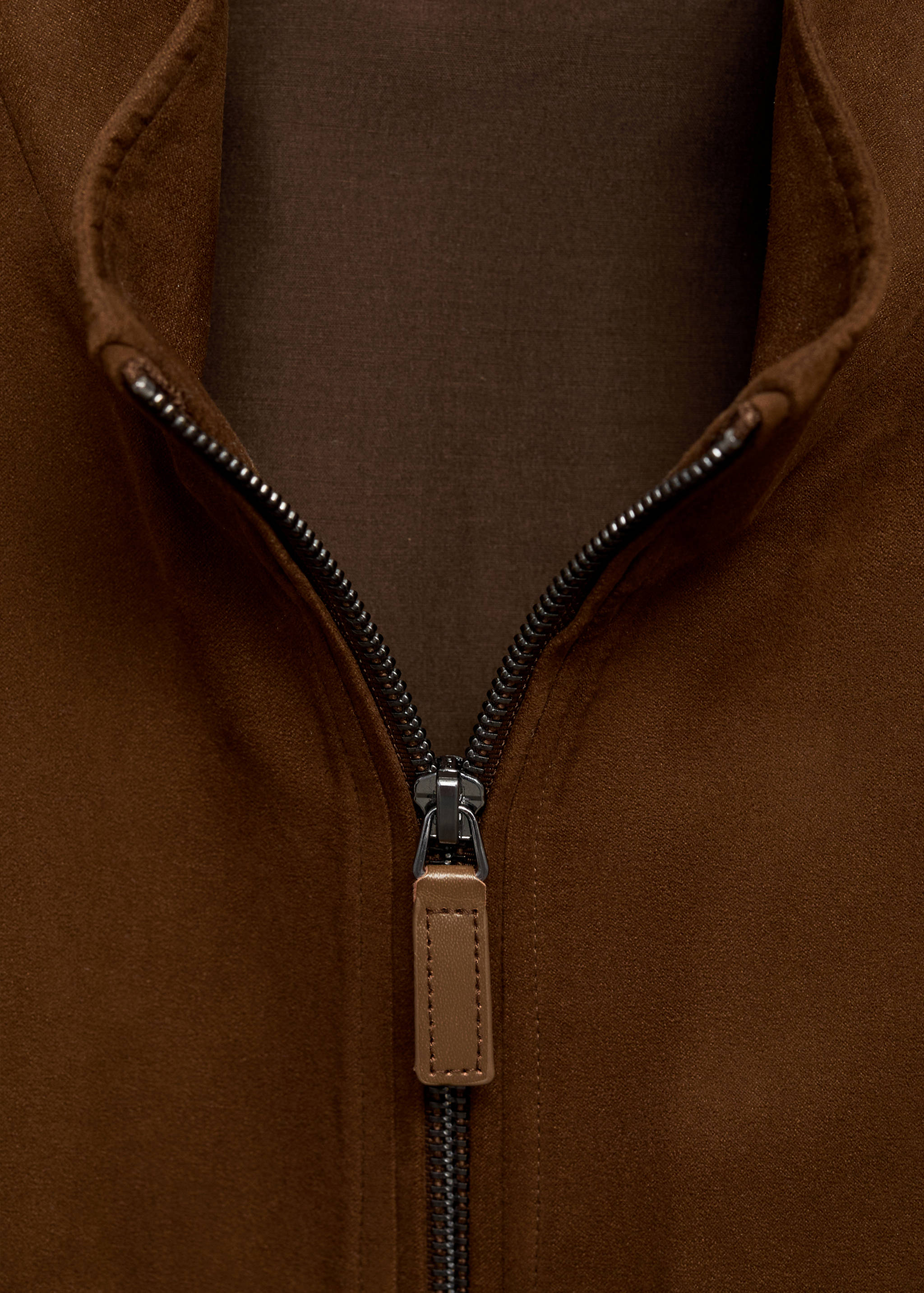 Suede faux-leather jacket - Details of the article 8