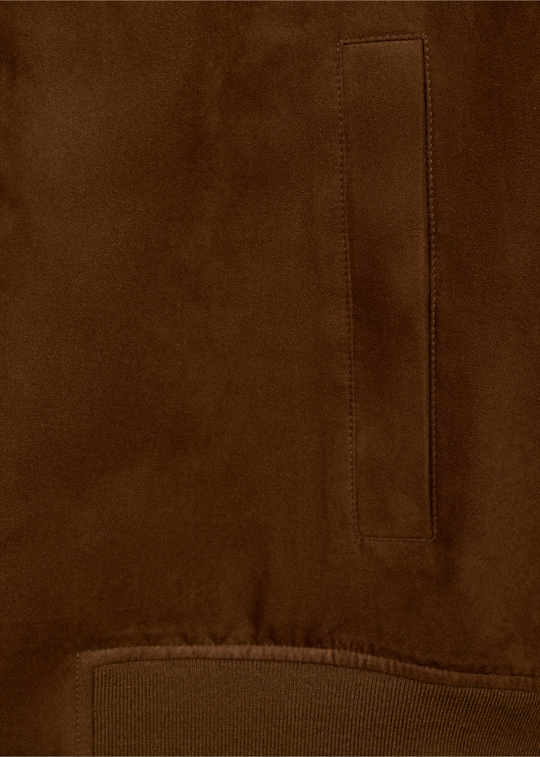 Suede faux-leather jacket - Details of the article 0, Cognac. Ref: 17022895-00.