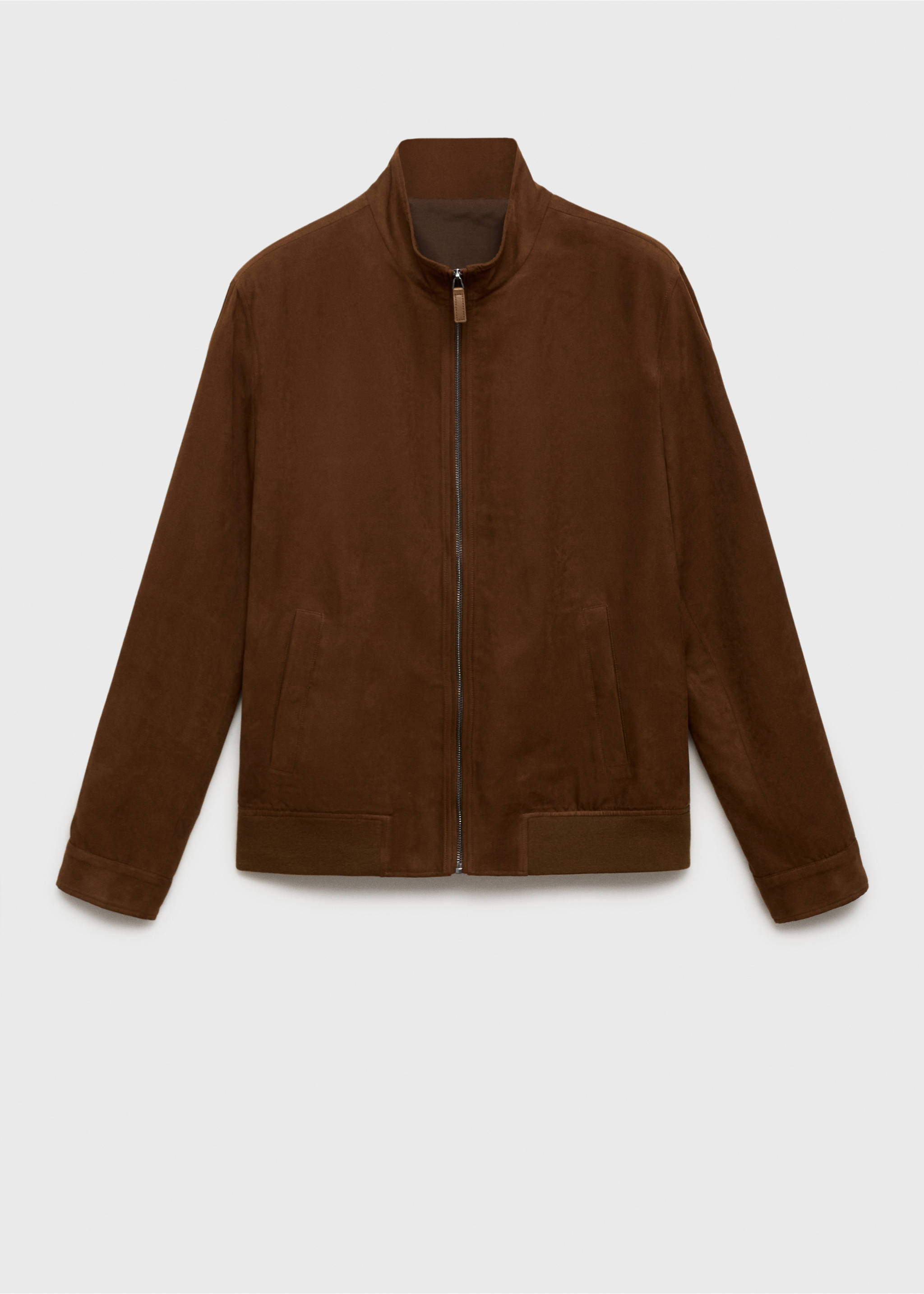 Suede faux-leather jacket - Article without model, Cognac. Ref: 17022895-00.