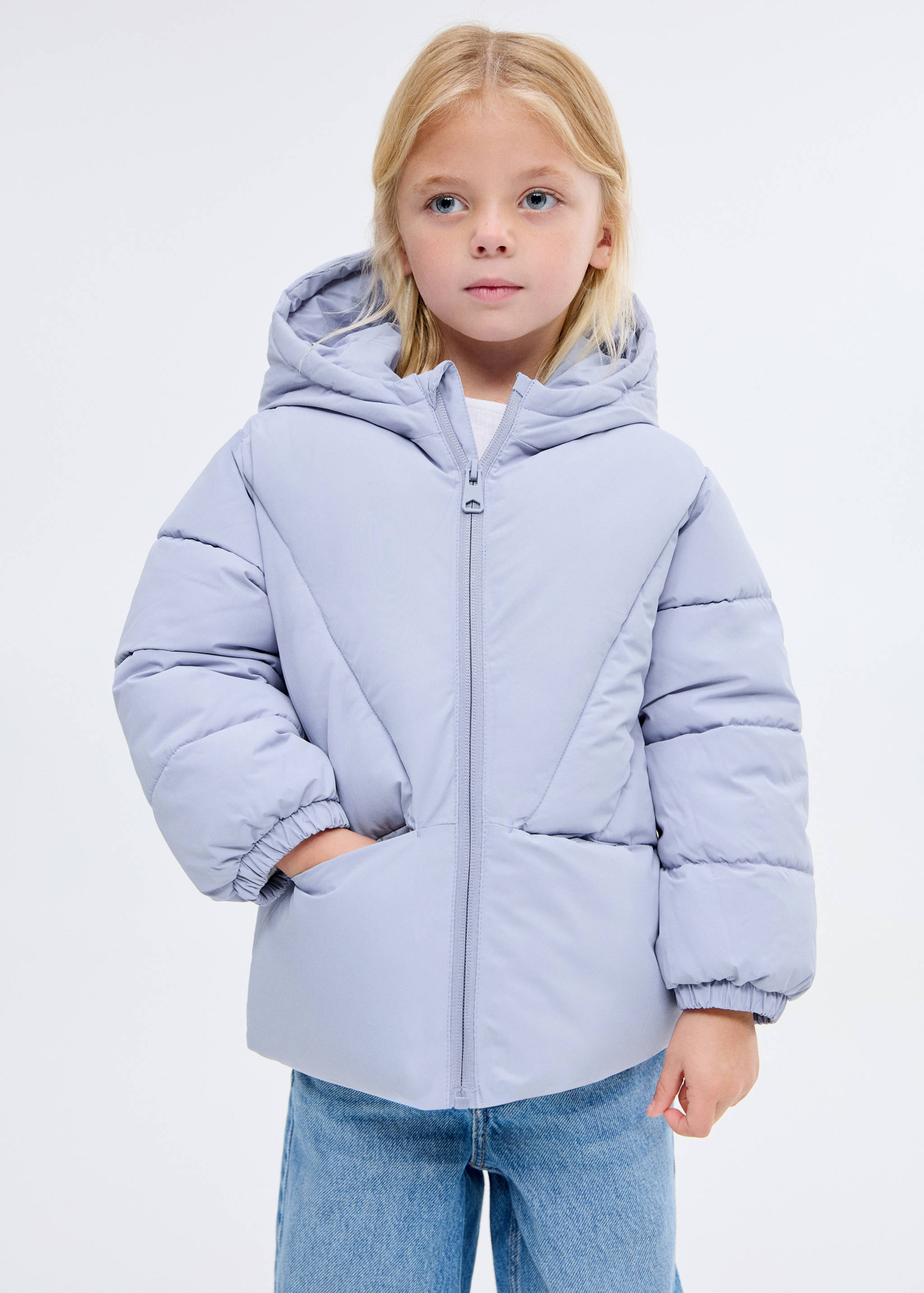 Hood puffer coat - Medium plane