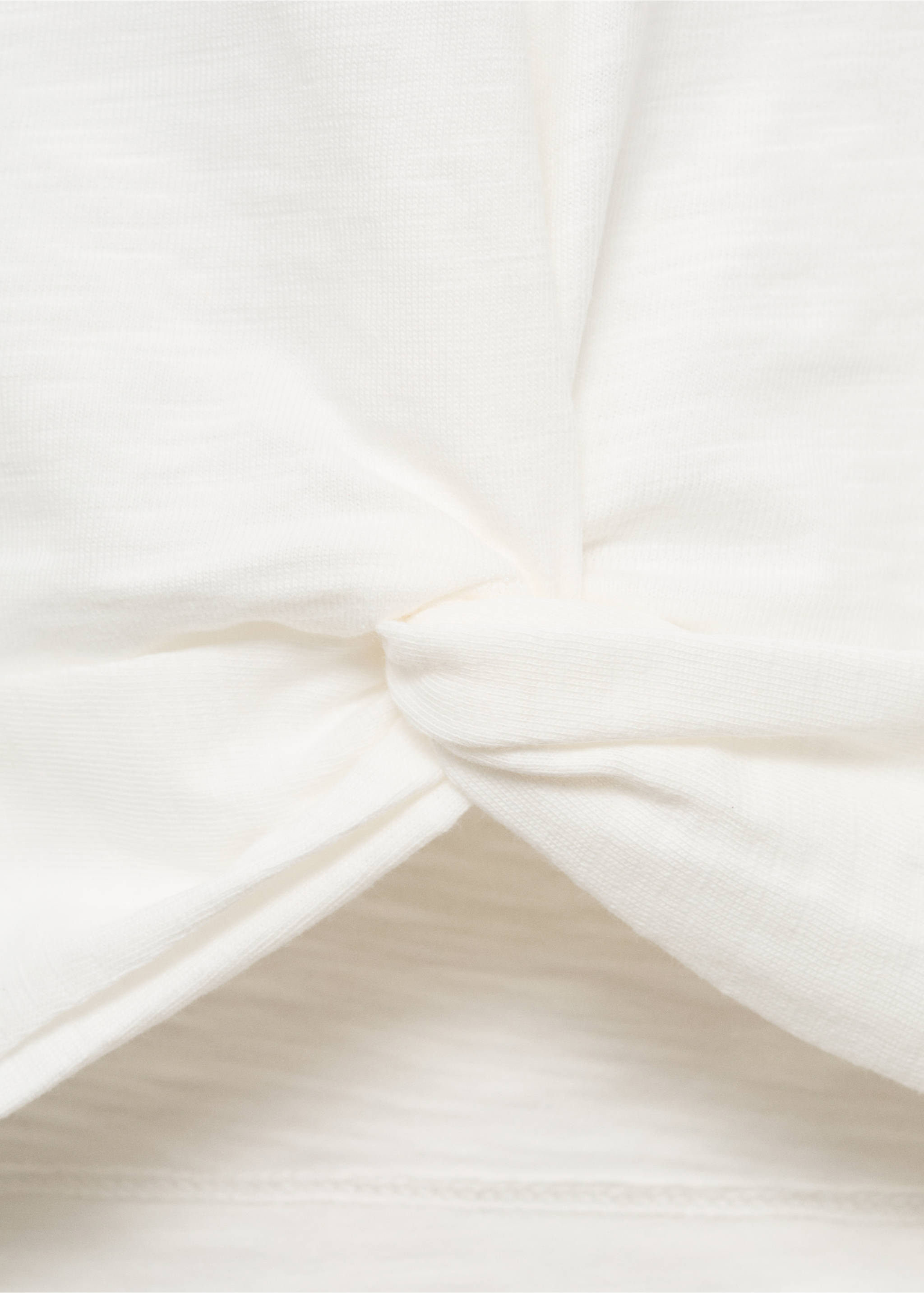 Knot crop T-shirt - Details of the article 0, Off White. Ref: 17022900-00.