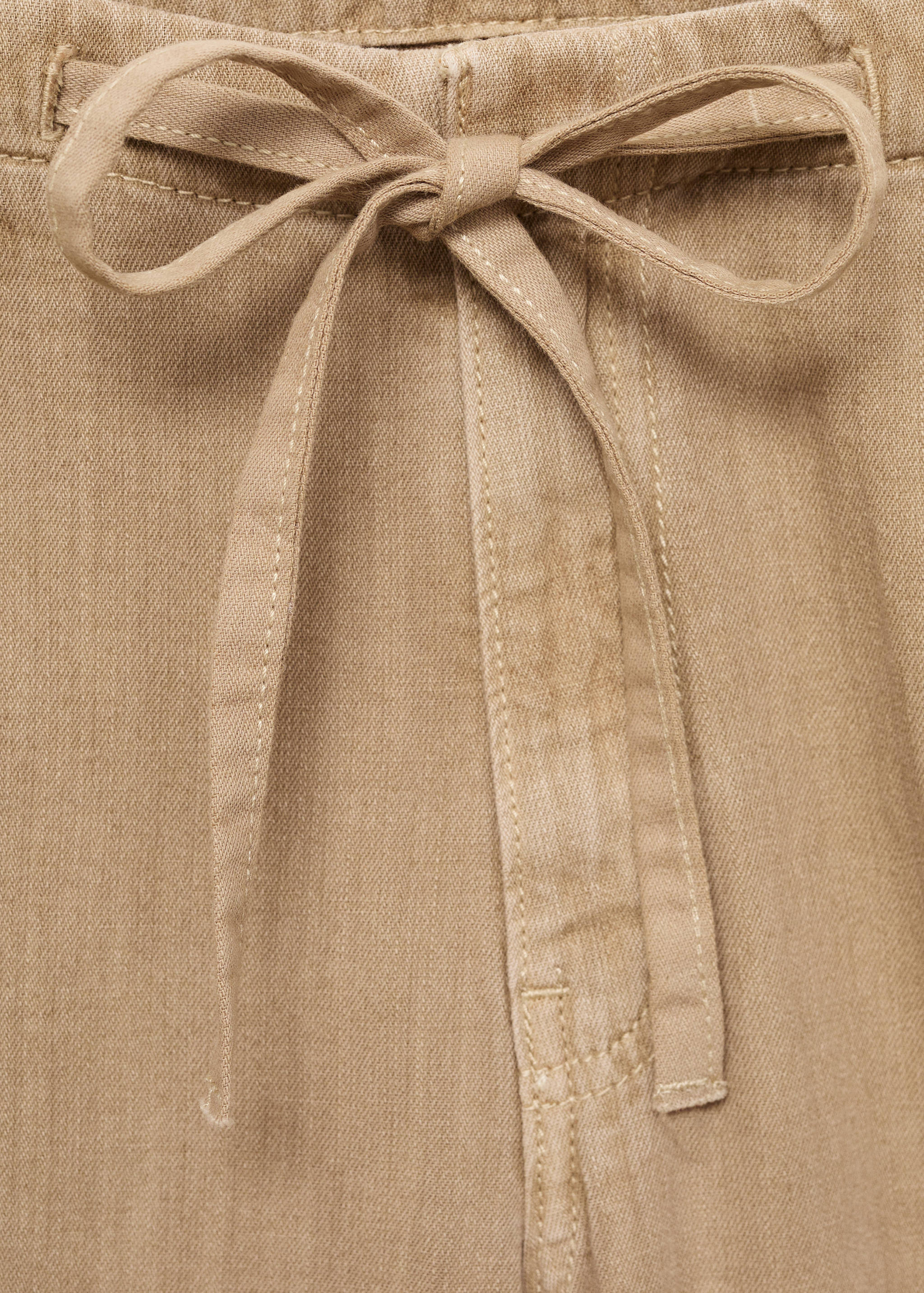 Wide leg denim trousers with belt - Details of the article 8
