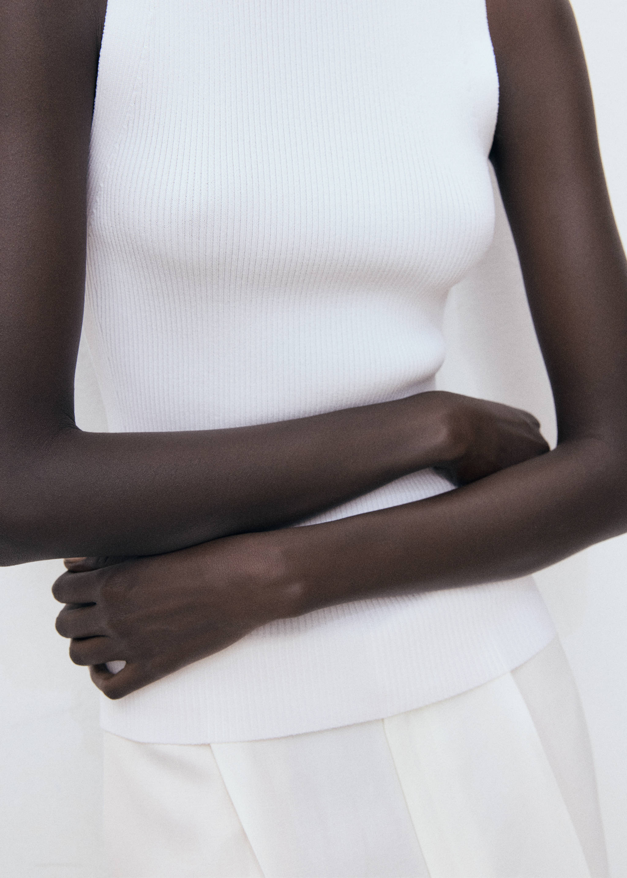 Ribbed knit top - Details of the article 3