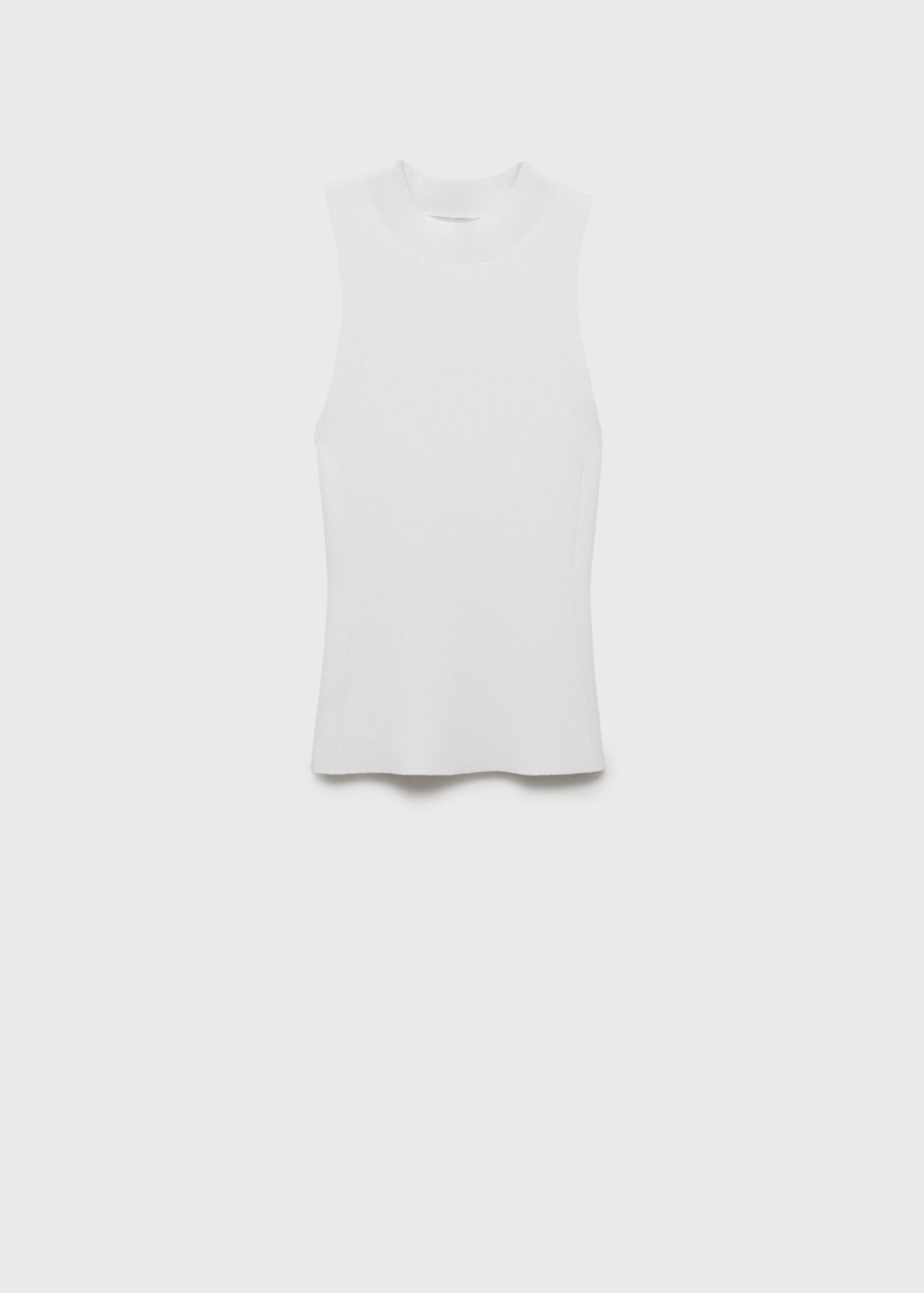 Ribbed knit top - Article without model