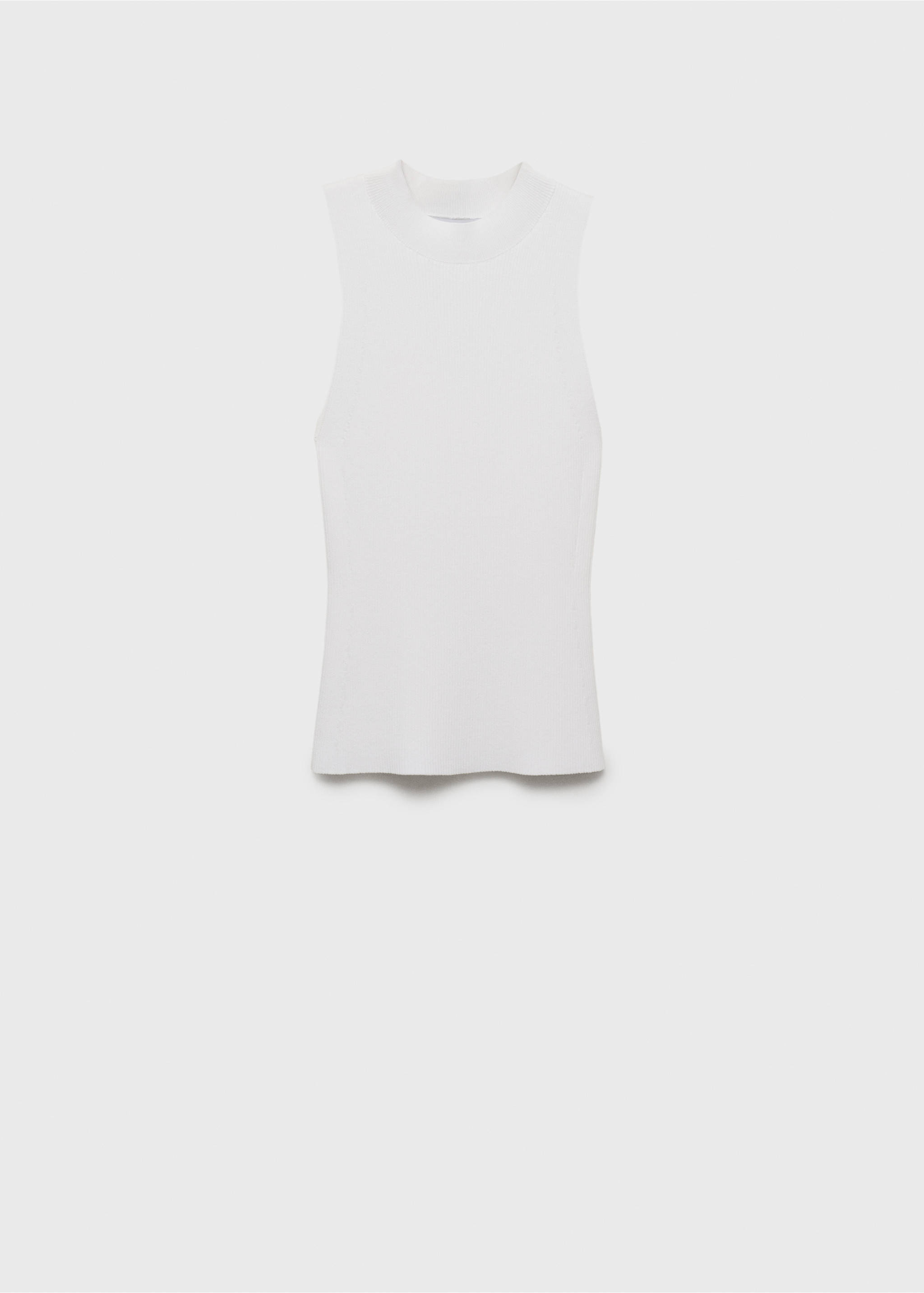 Ribbed knit top - Article without model, Off White. Ref: 17022905-00.