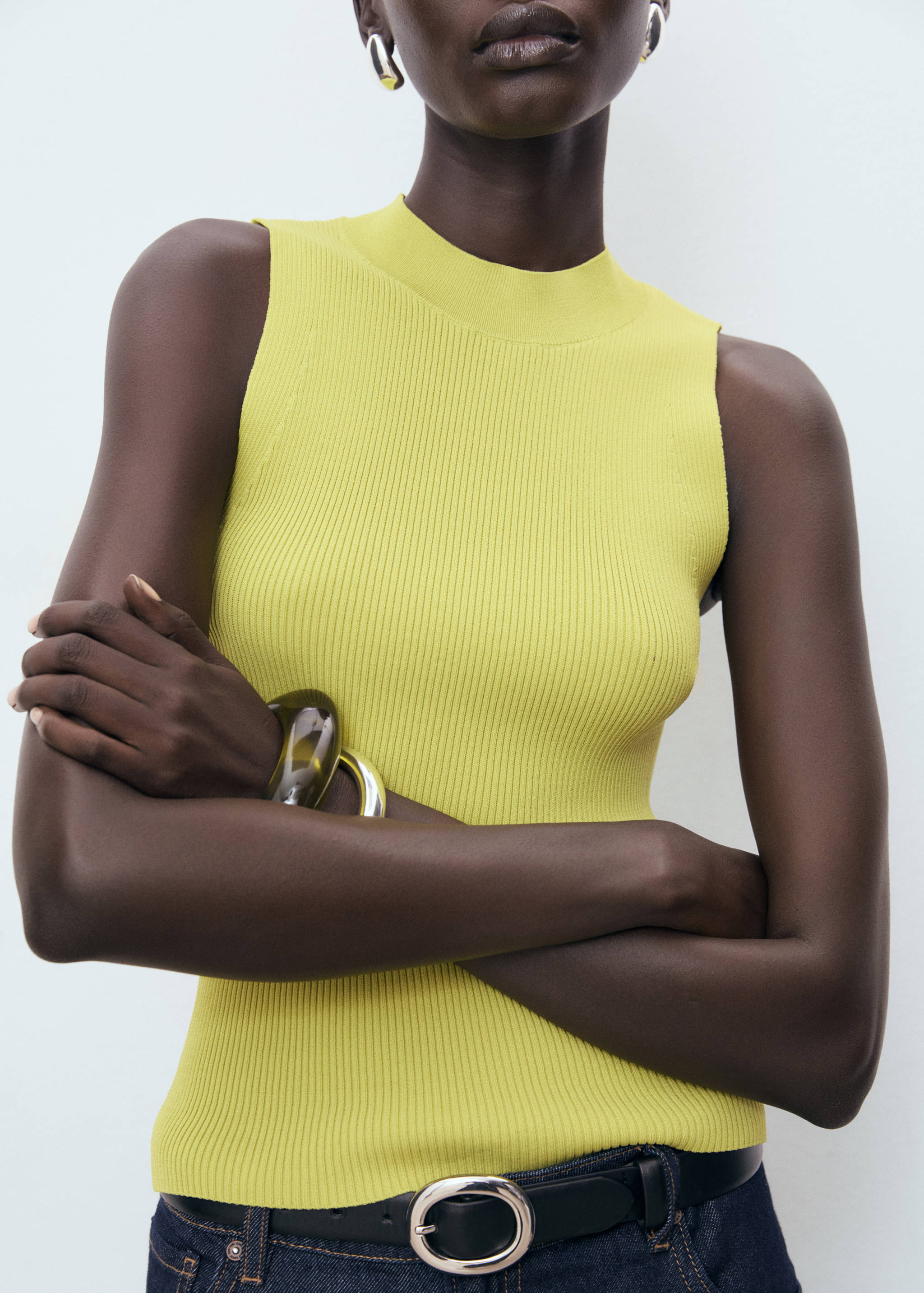 Ribbed knit top - Details of the article 3