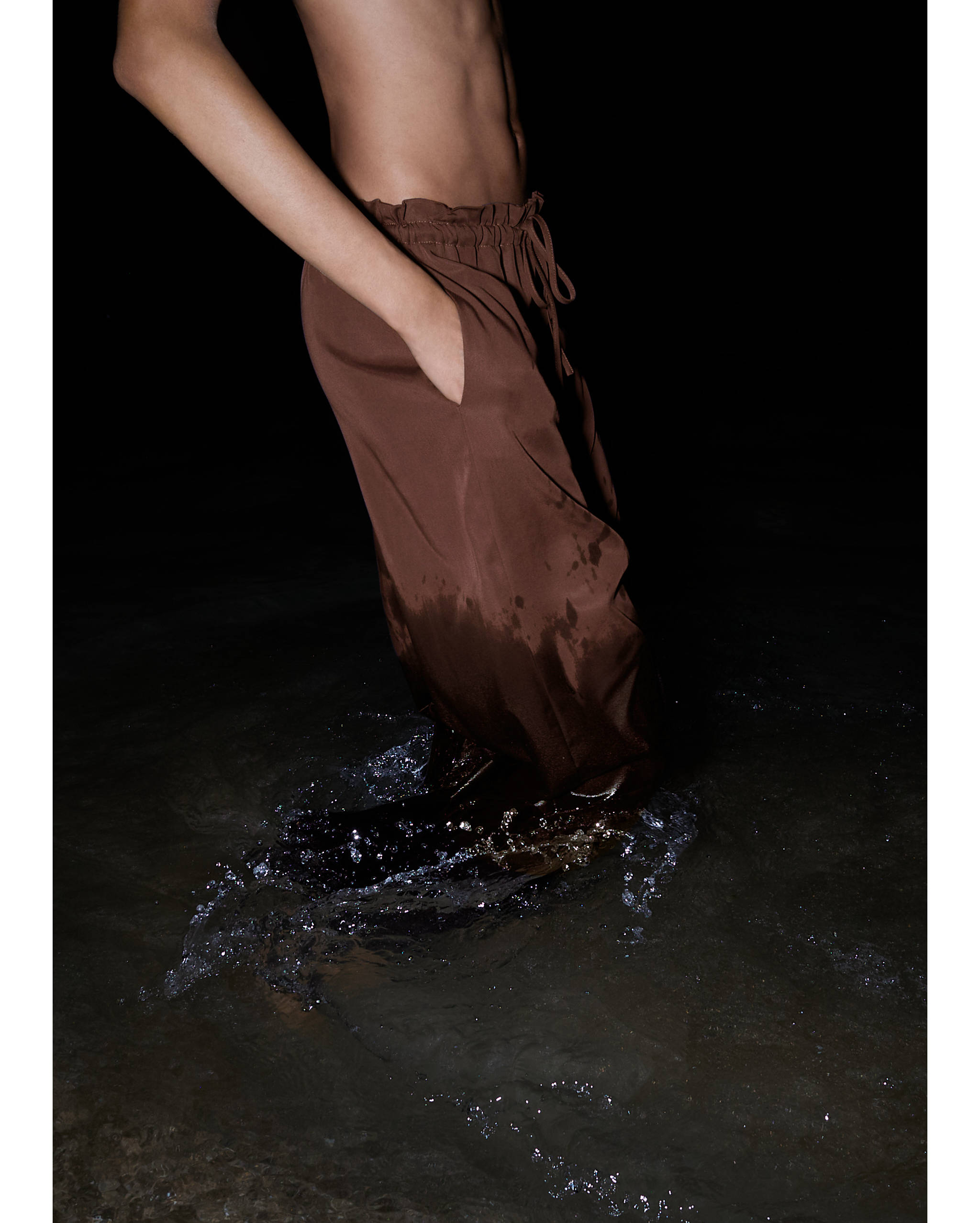 Pantalón lyocell wide leg lazo - Detalle del artículo 7