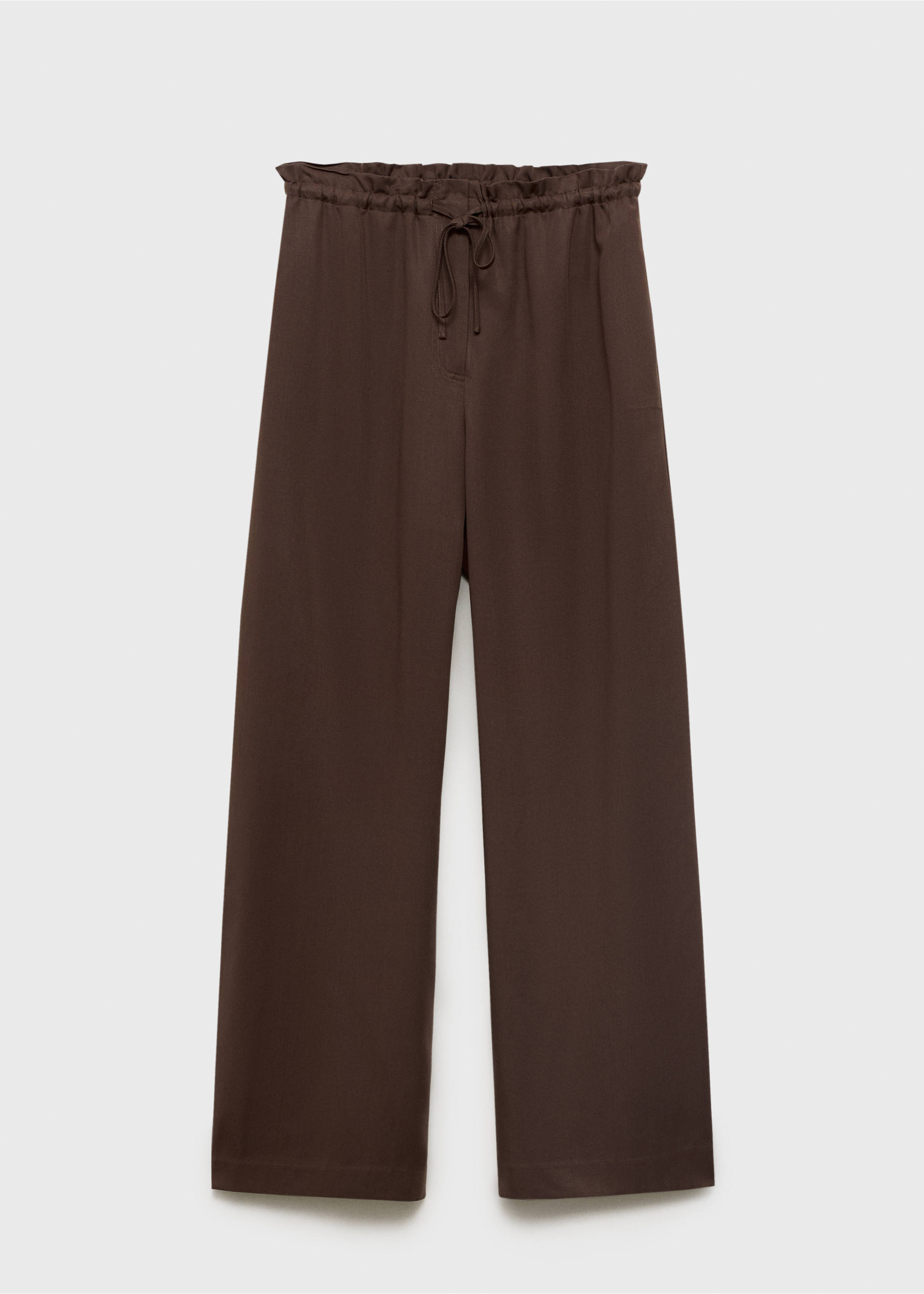 Pantalón lyocell wide leg lazo - Artículo sin modelo, Chocolate. Ref: 17022906-00.